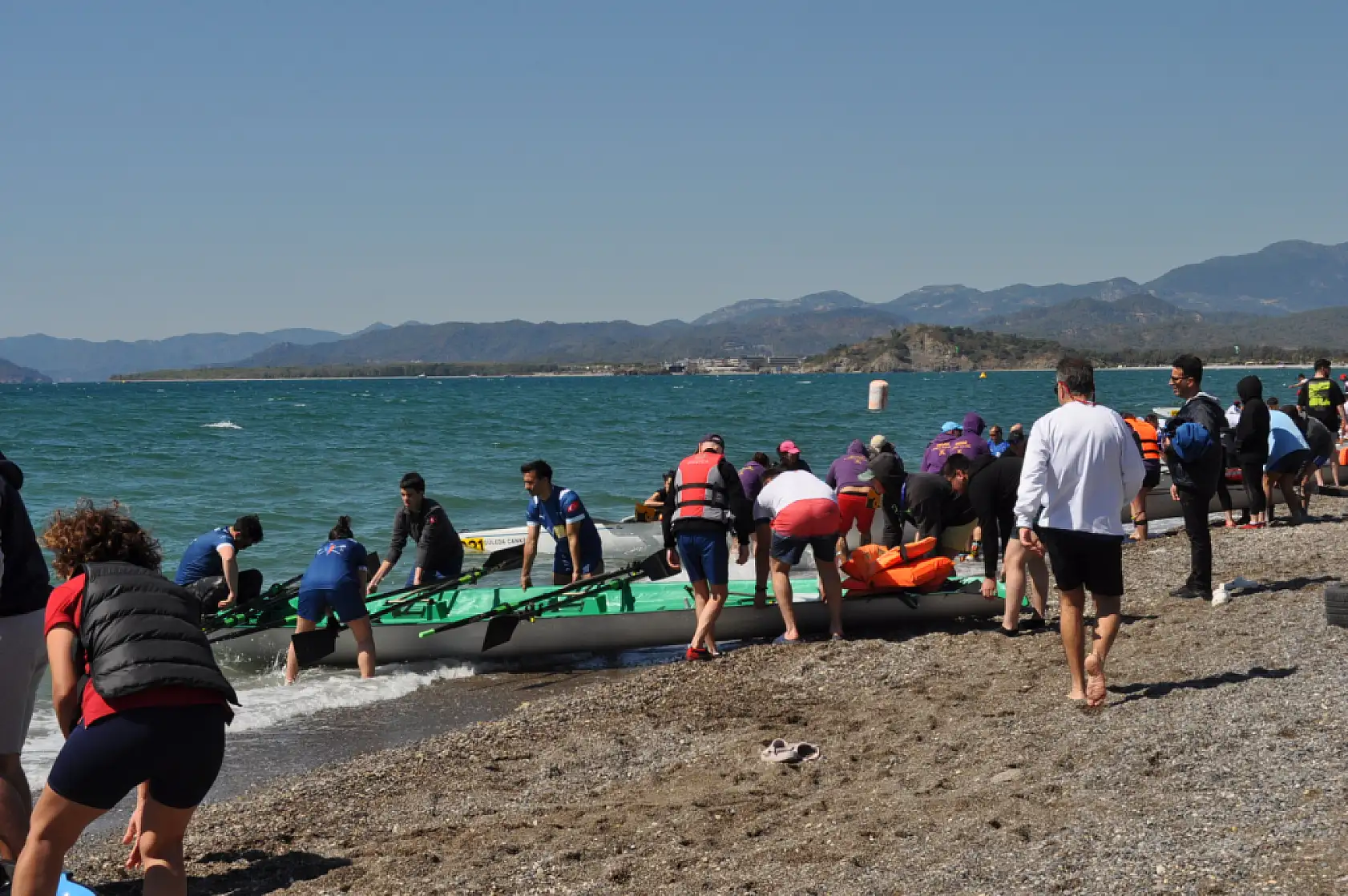 Fethiye'de Uzun Mesafe Deniz Küreği Türkiye Kupası Yarışları Başladı