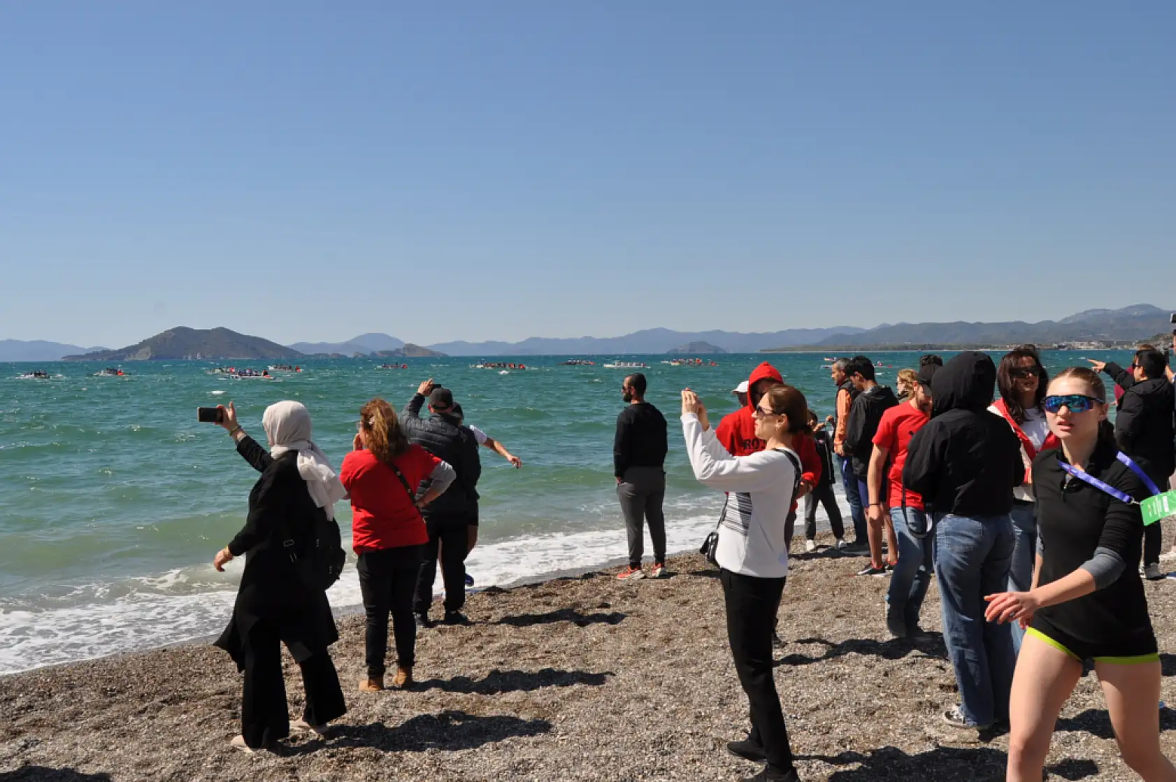 Fethiye'de Uzun Mesafe Deniz Küreği Türkiye Kupası Yarışları Başladı