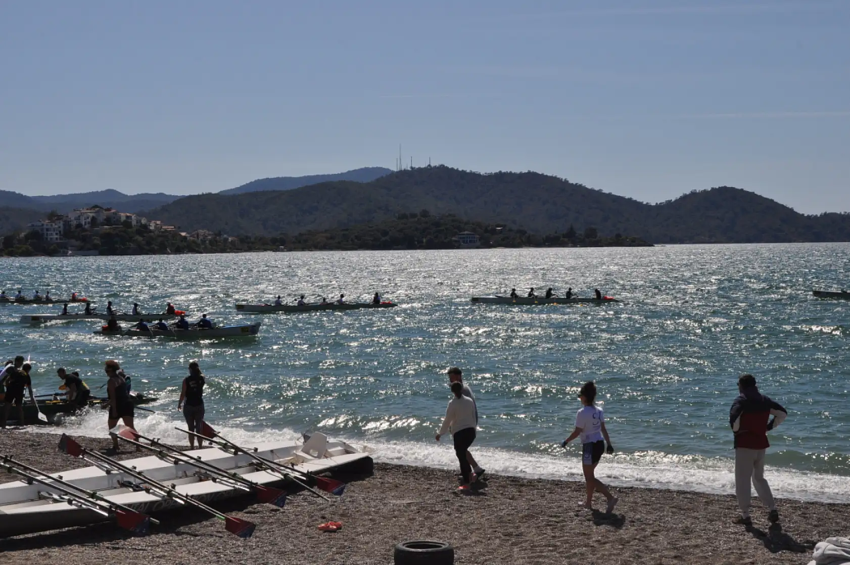 Fethiye'de Uzun Mesafe Deniz Küreği Türkiye Kupası Yarışları Başladı