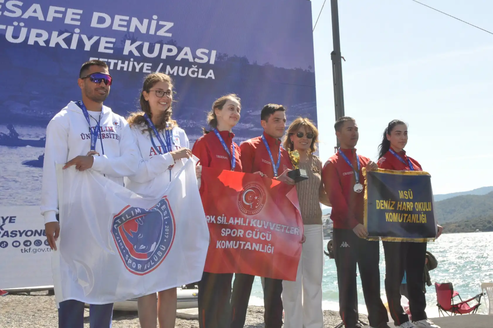 Fethiye'de Uzun Mesafe Deniz Küreği Türkiye Kupası Yarışları Başladı