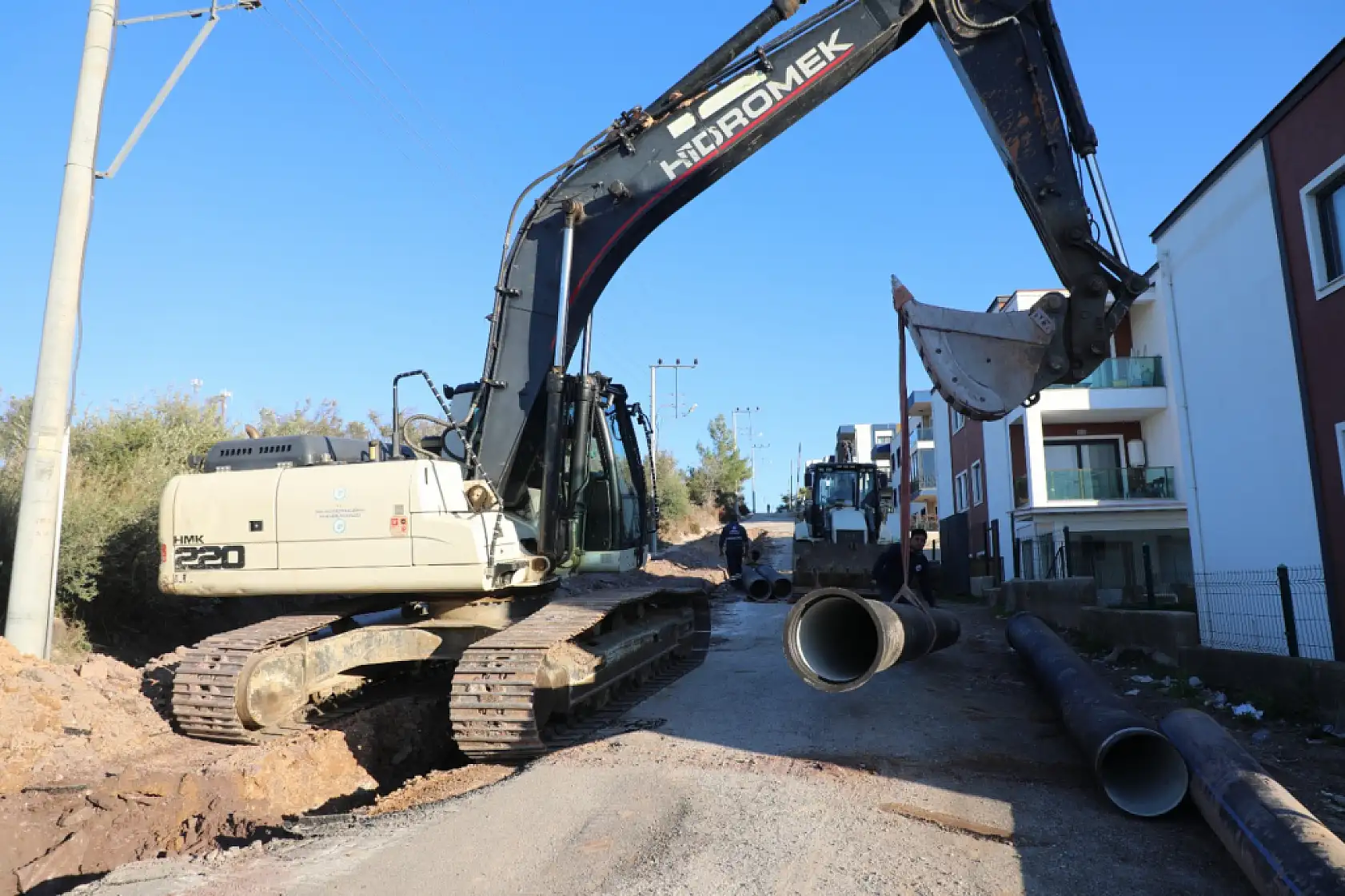 Bodrum Mumcular Mahallesinde İçme Suyu Hatları Yenileniyor