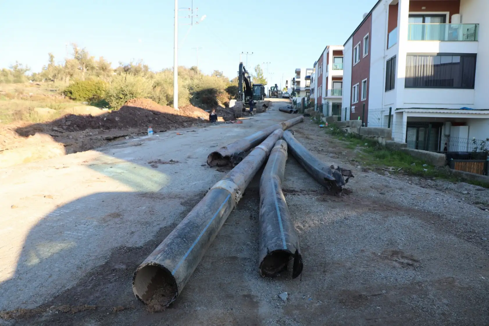 Bodrum Mumcular Mahallesinde İçme Suyu Hatları Yenileniyor