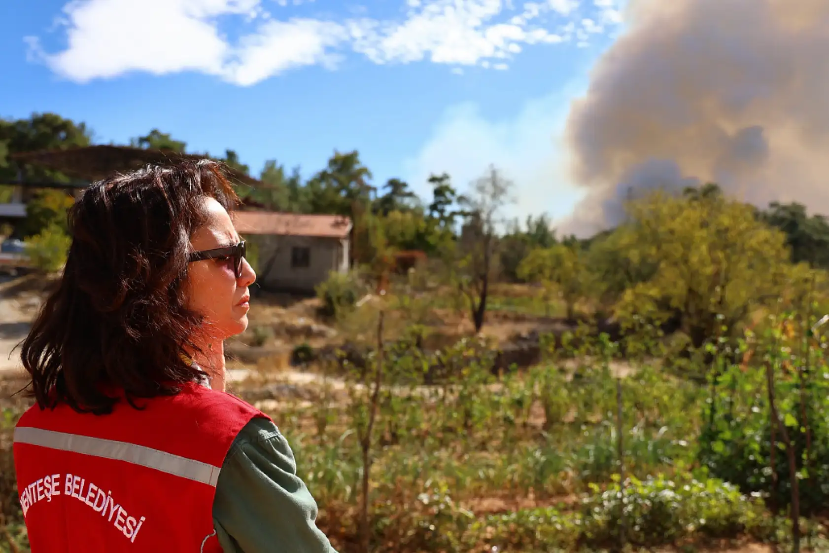 Muğlalı başkanlar yangın bölgesinde