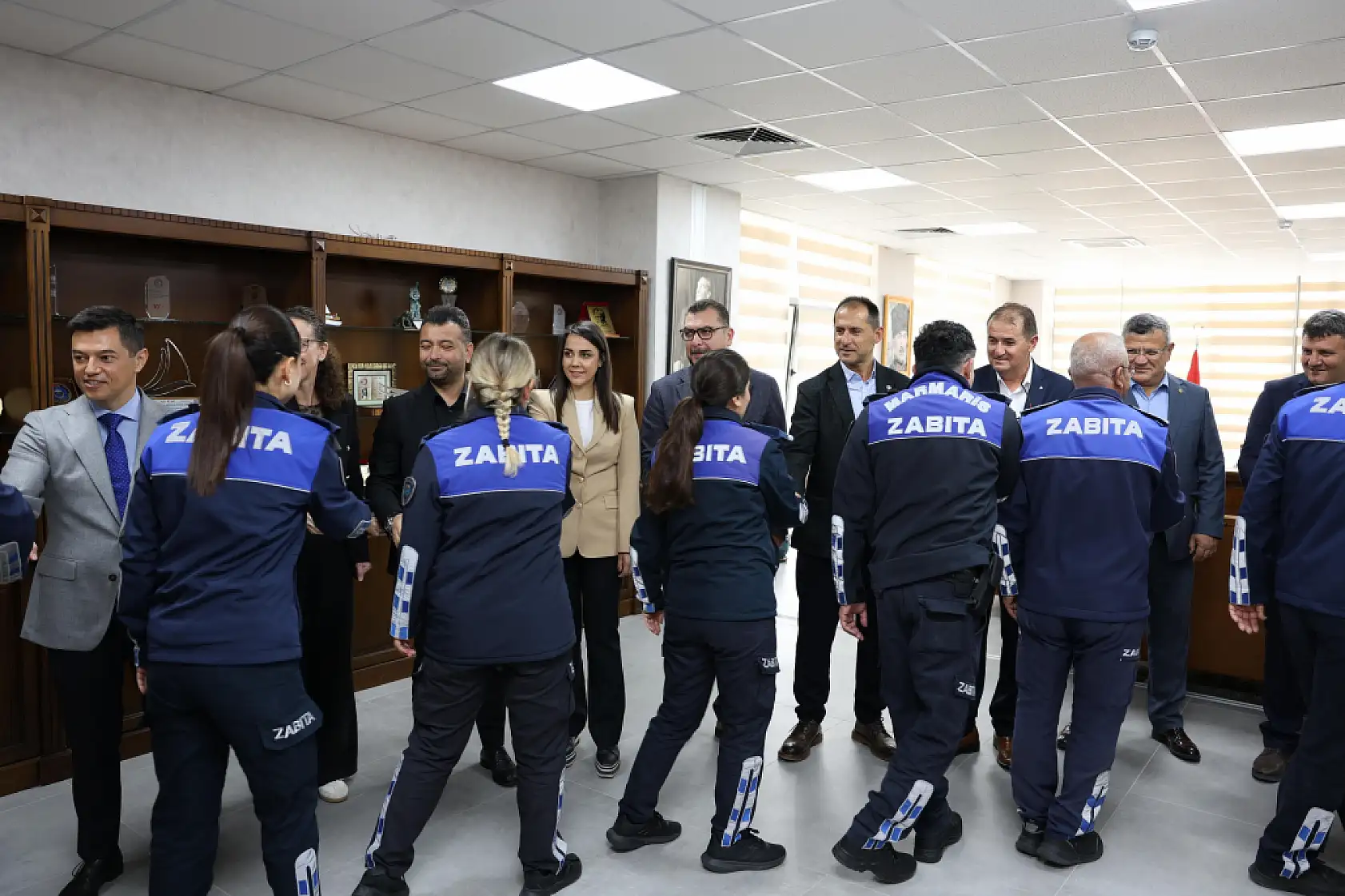 Başkan Ünlü, personelle bayramlaştı