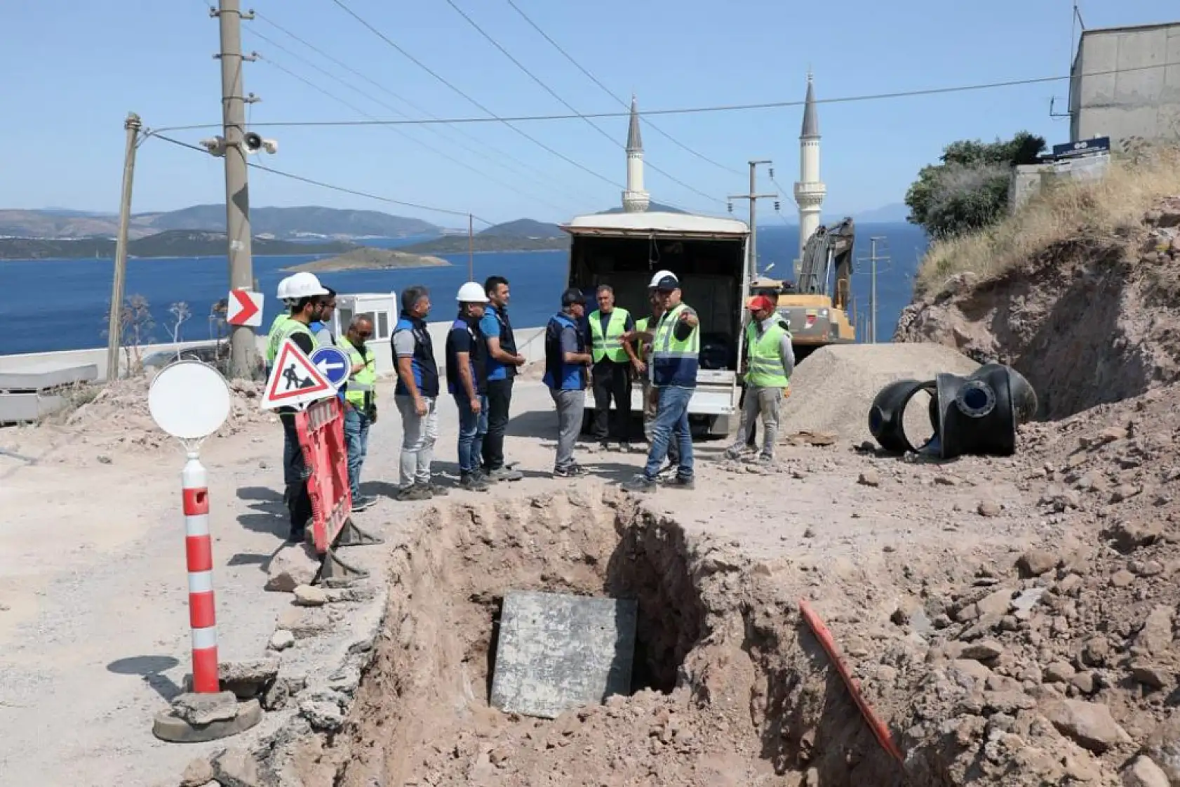 Bodrum'da arızalı su isale hatlarının 3 bin 200 metresi yenilendi