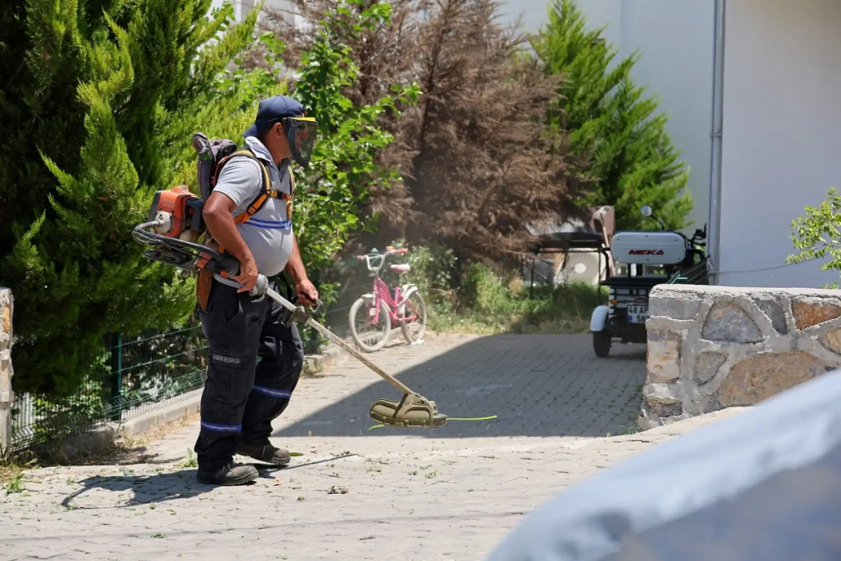 Ot temizliği ve budama çalışmaları devam ediyor