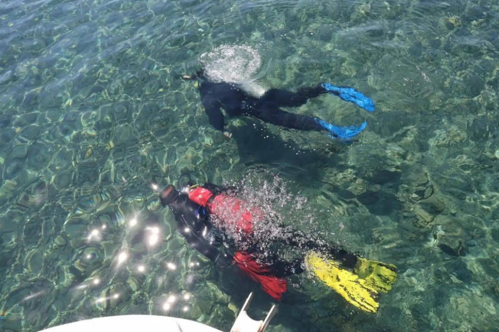 Bodrum Belediyesi Gündoğan Sahilinde Deniz Dibi Atıklarını Topladı