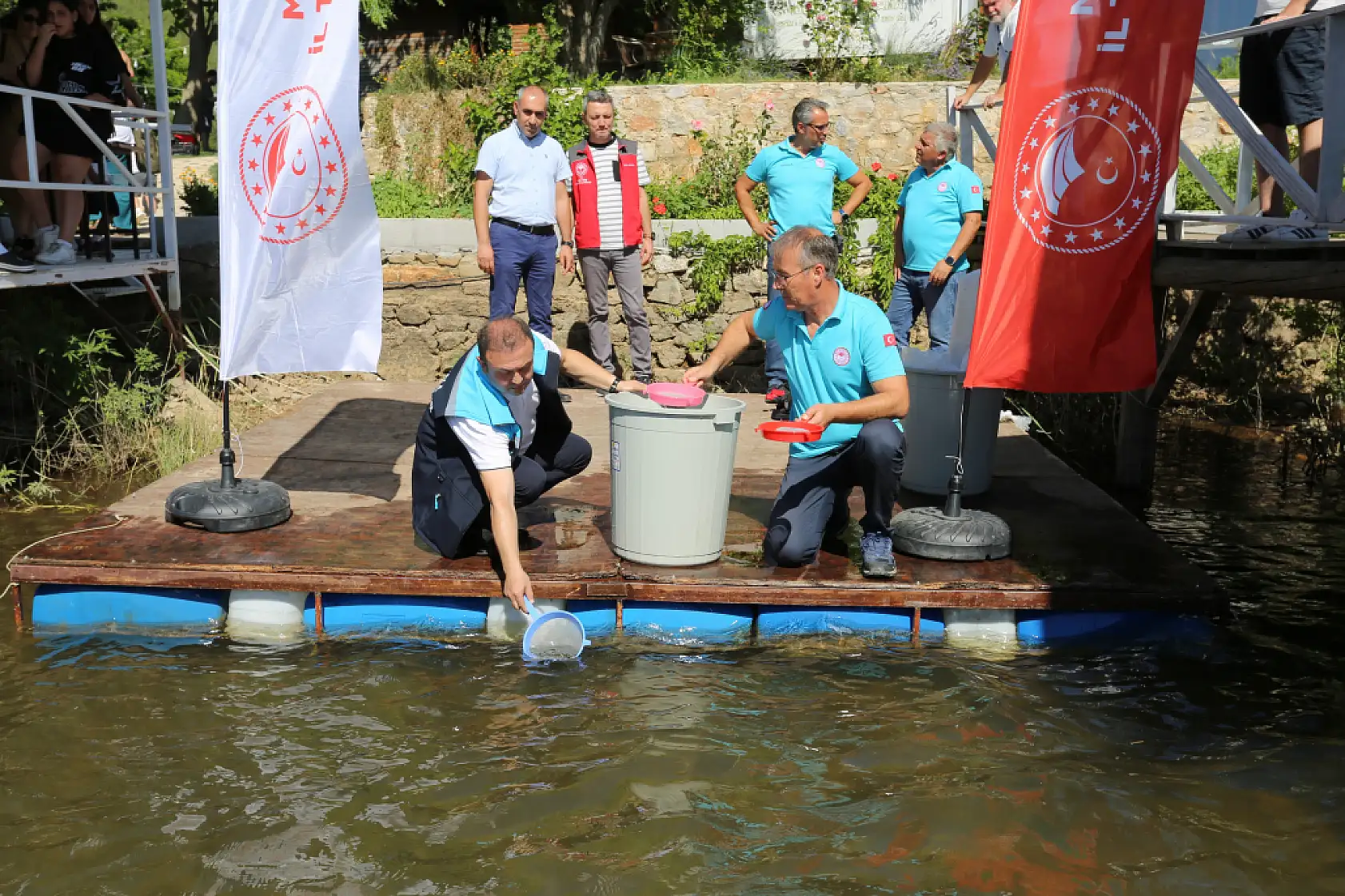 Muğla'da 205 bin sazan yavrusu su kaynaklarına bırakıldı