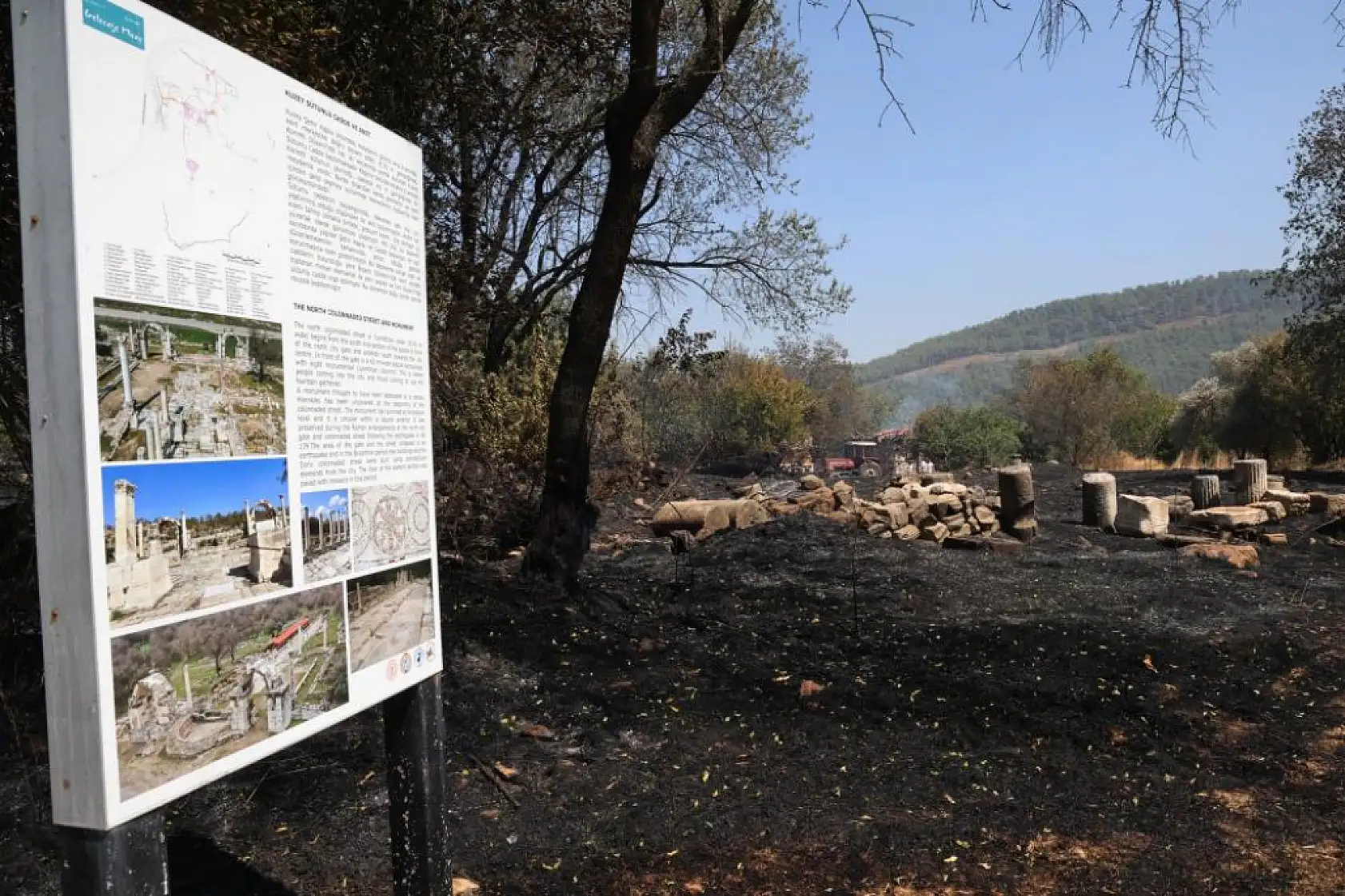 2 bin 500 yıllık antik kentin ciğerleri yandı