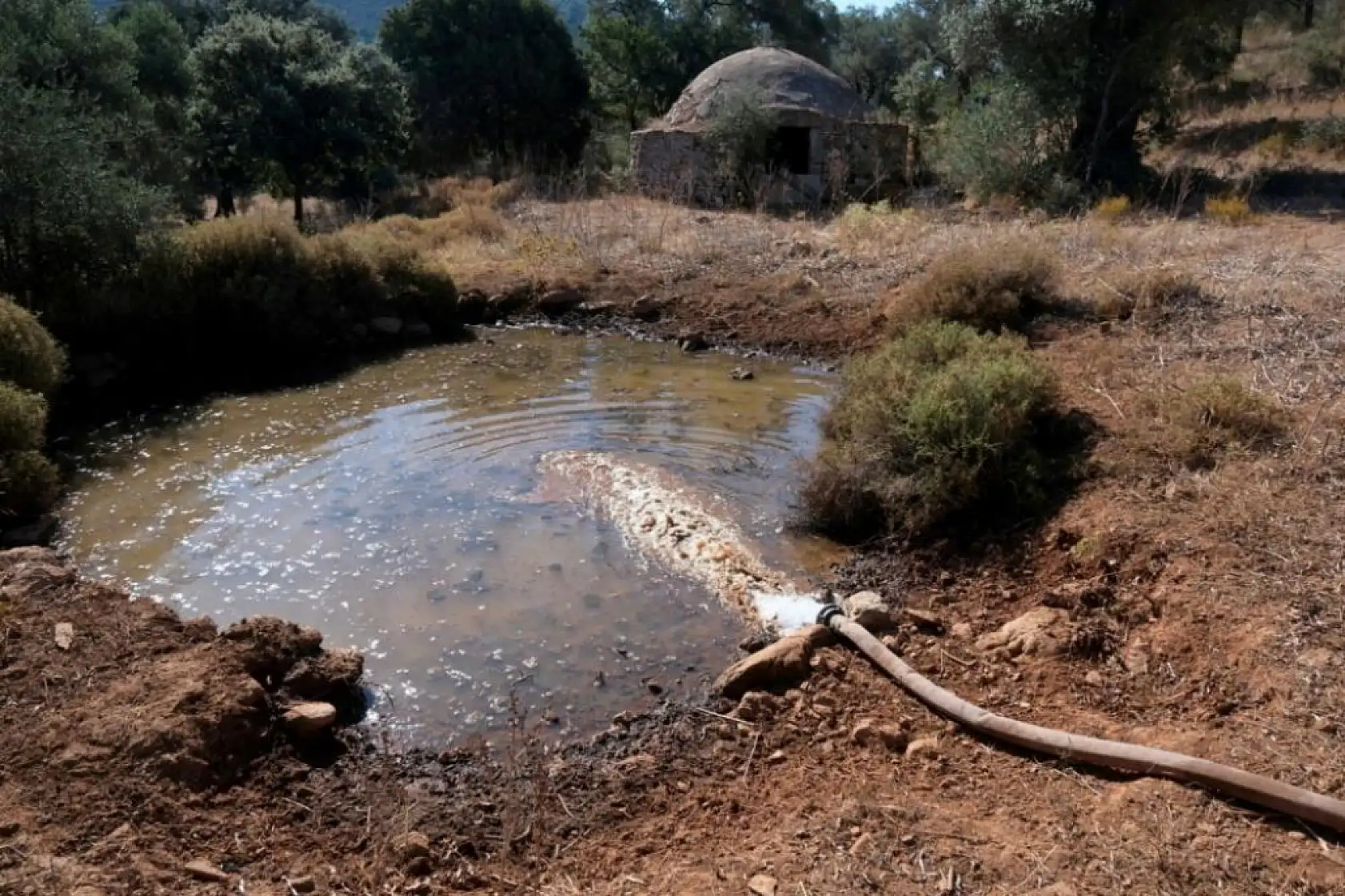Bodrum'da göletlere su takviyesi yapıldı