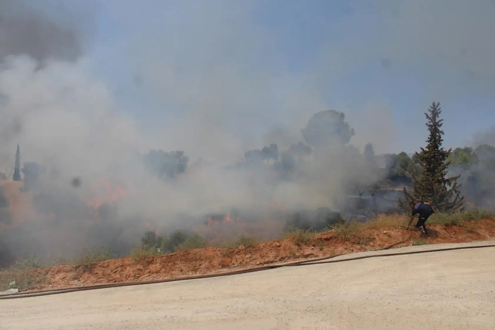 Havaya ateş açan şahıslar yangına sebep oldu