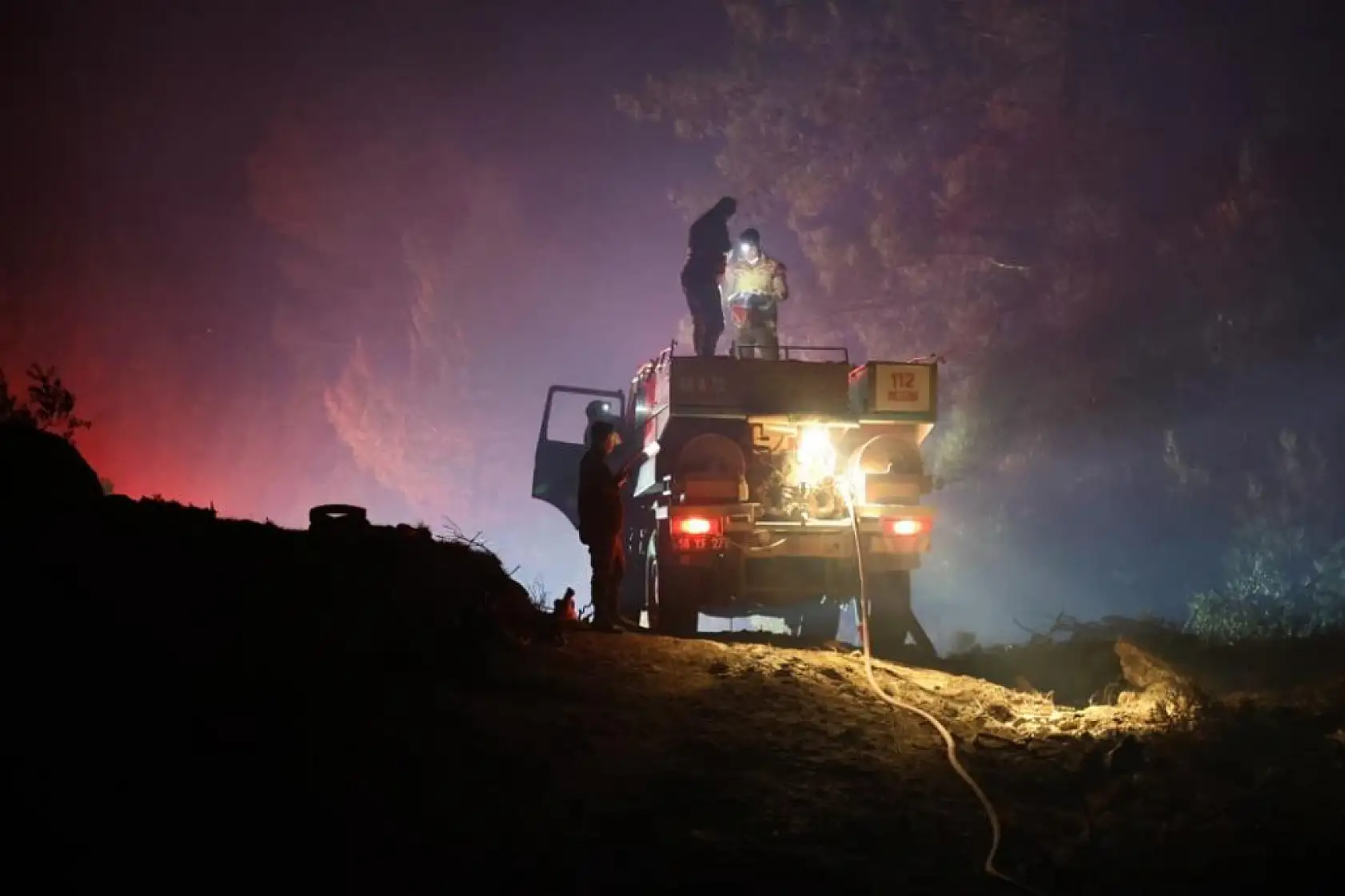 Muğla'da alevli gece