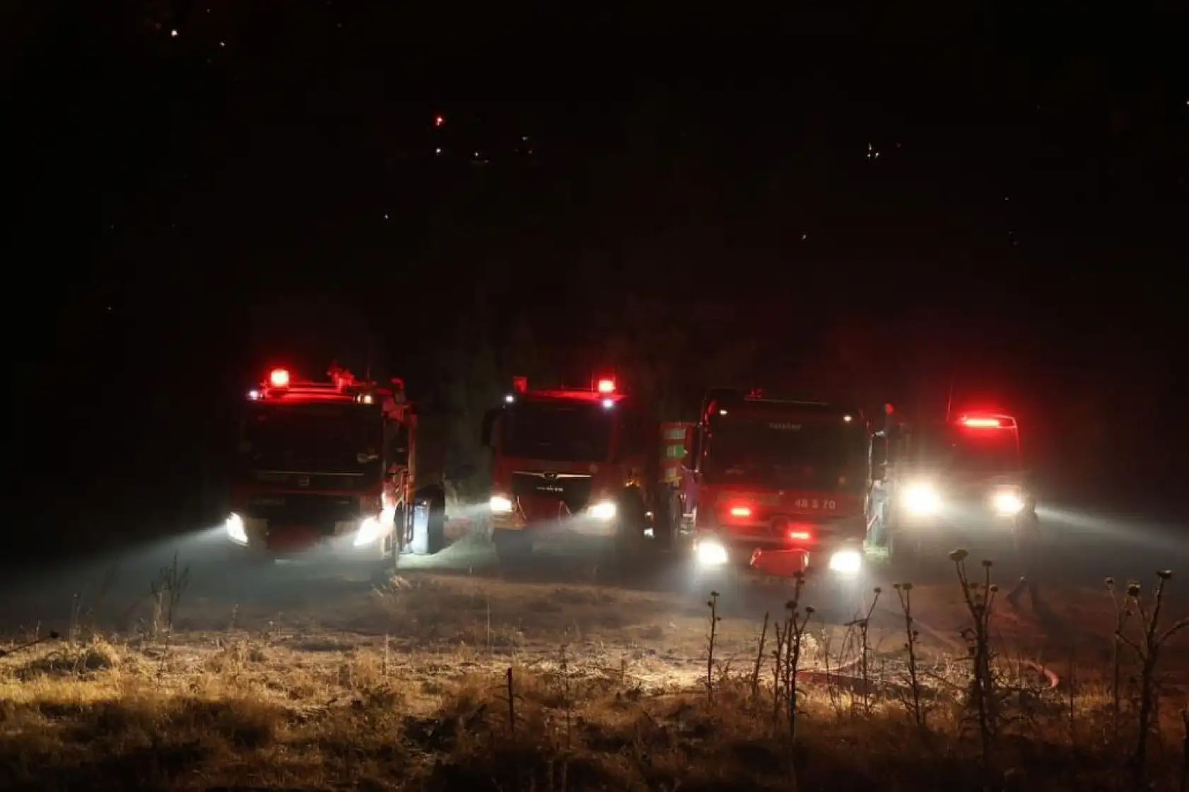 Muğla'da alevli gece