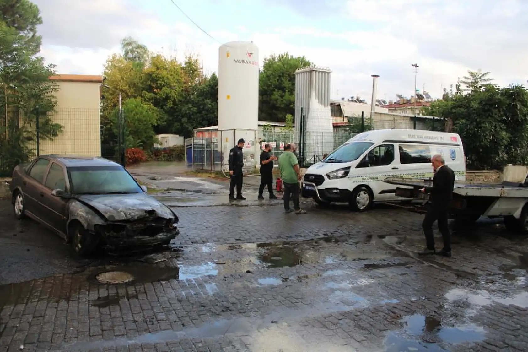 Faciadan dönüldü: Sıvı oksijen tankı dolumu sırasında yangın çıktı