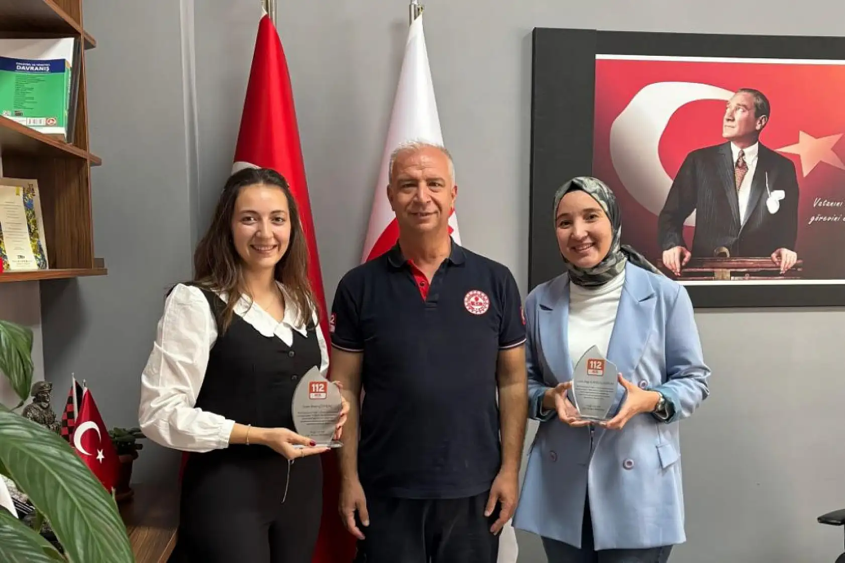 Muğla 112 Acil Çağrı Merkezi çalışanlarına doğru beslenme ve duruş teknikleri anlatıldı