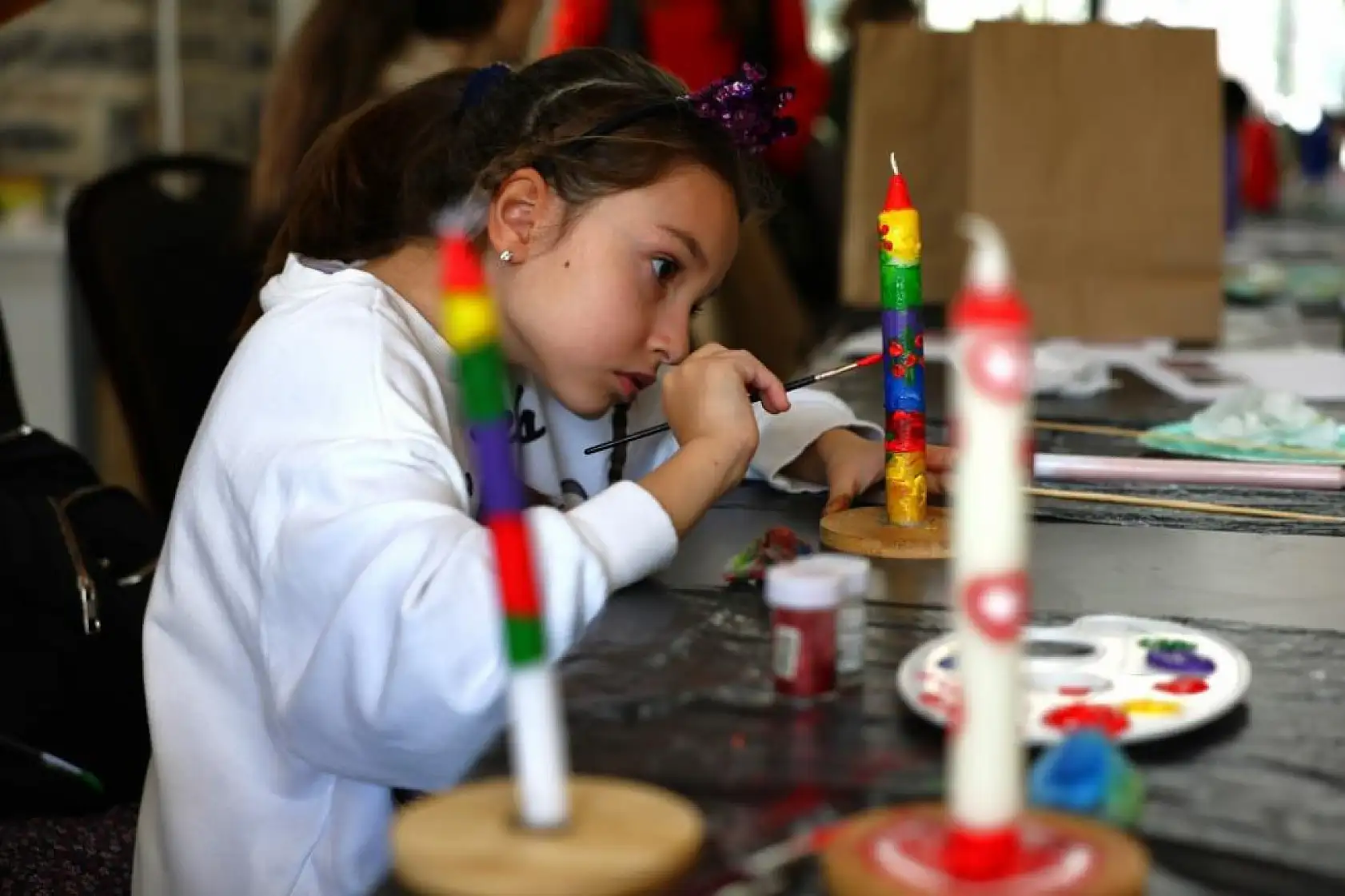 Bodrum'da üç kuşak mum boyama atölyesinde buluştu