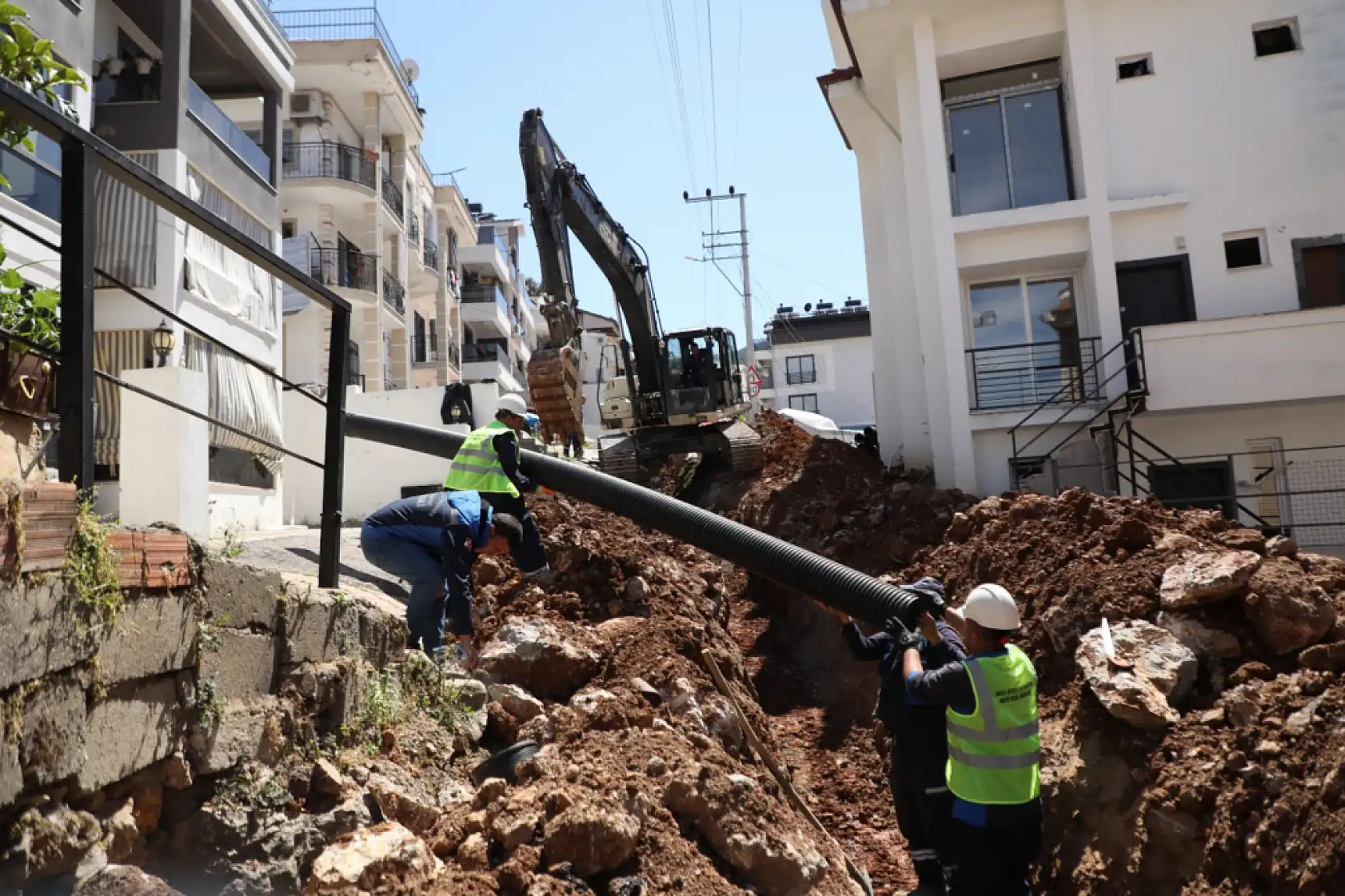 Fethiye Taşyaka'da Kanalizasyon Hatları Yenileniyor