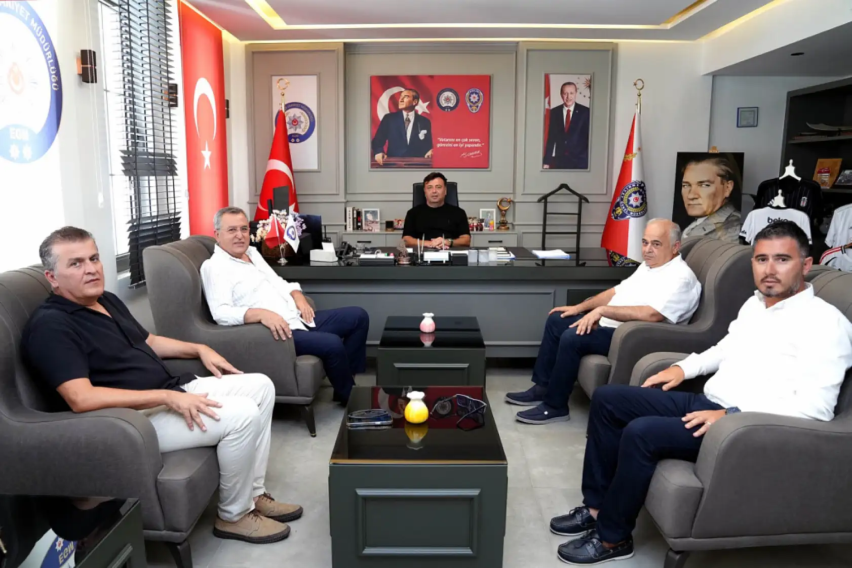 FTSO Yönetimi, Fethiye İlçe Emniyet Müdürü Salih Murat Kara'yı ziyaret etti