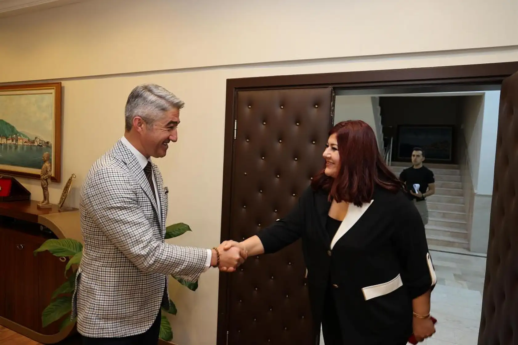 Başkan Oktay, İlçe Emniyet Müdürü Öztürk'ü Ağırladı