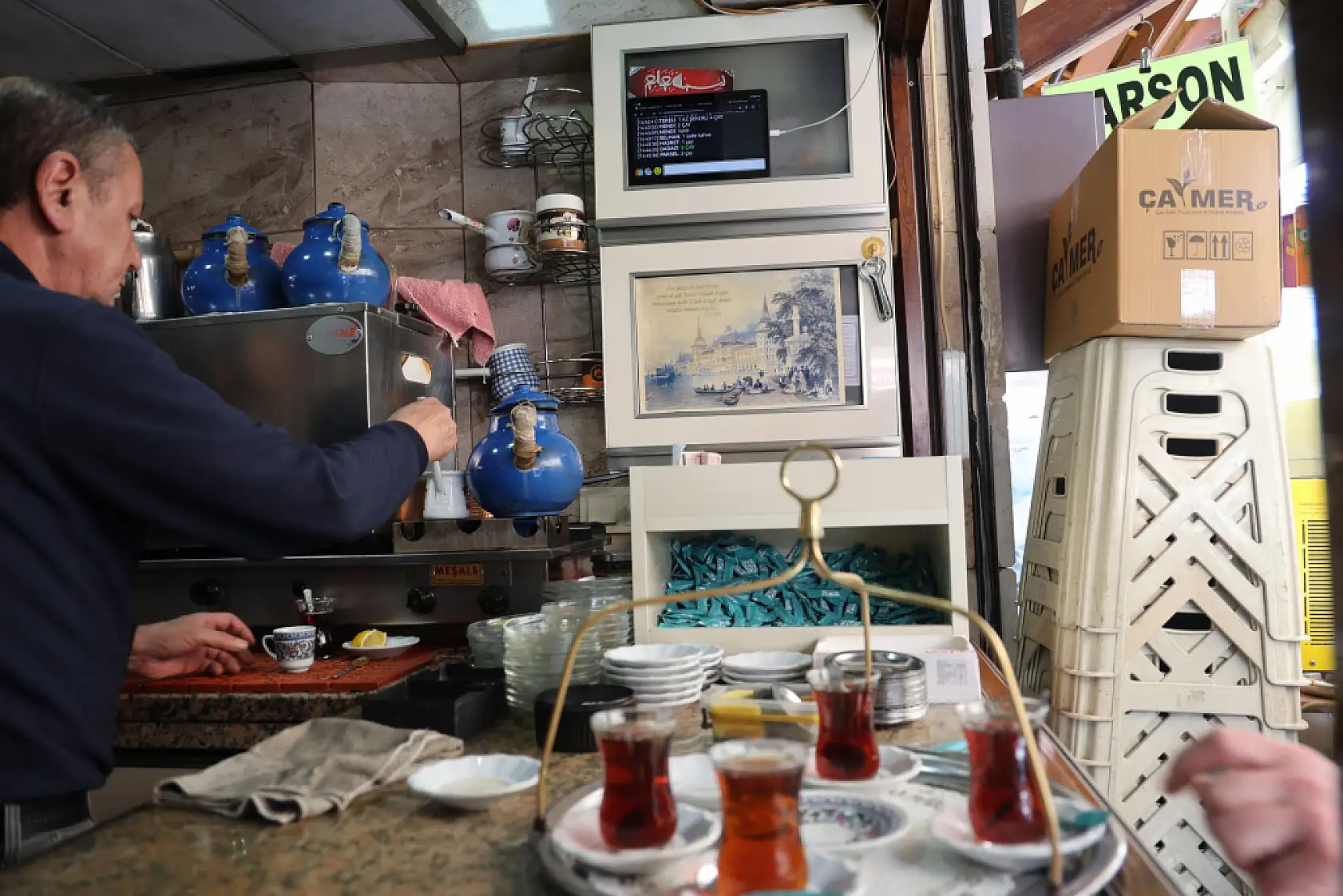 Teknolojiyi çay ocağı ile buluşturdu, yazılım sayesinde işleri kolaylaştı
