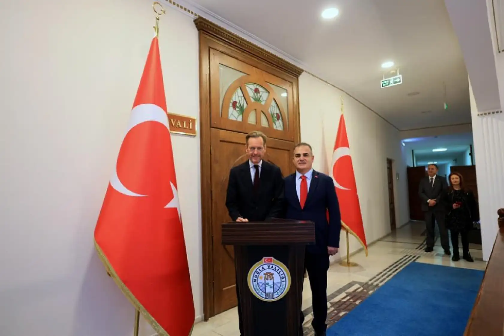 Muğla Valisi Akbıyık, Belçika Büyükelçisi Van de Velde'yi ağırladı