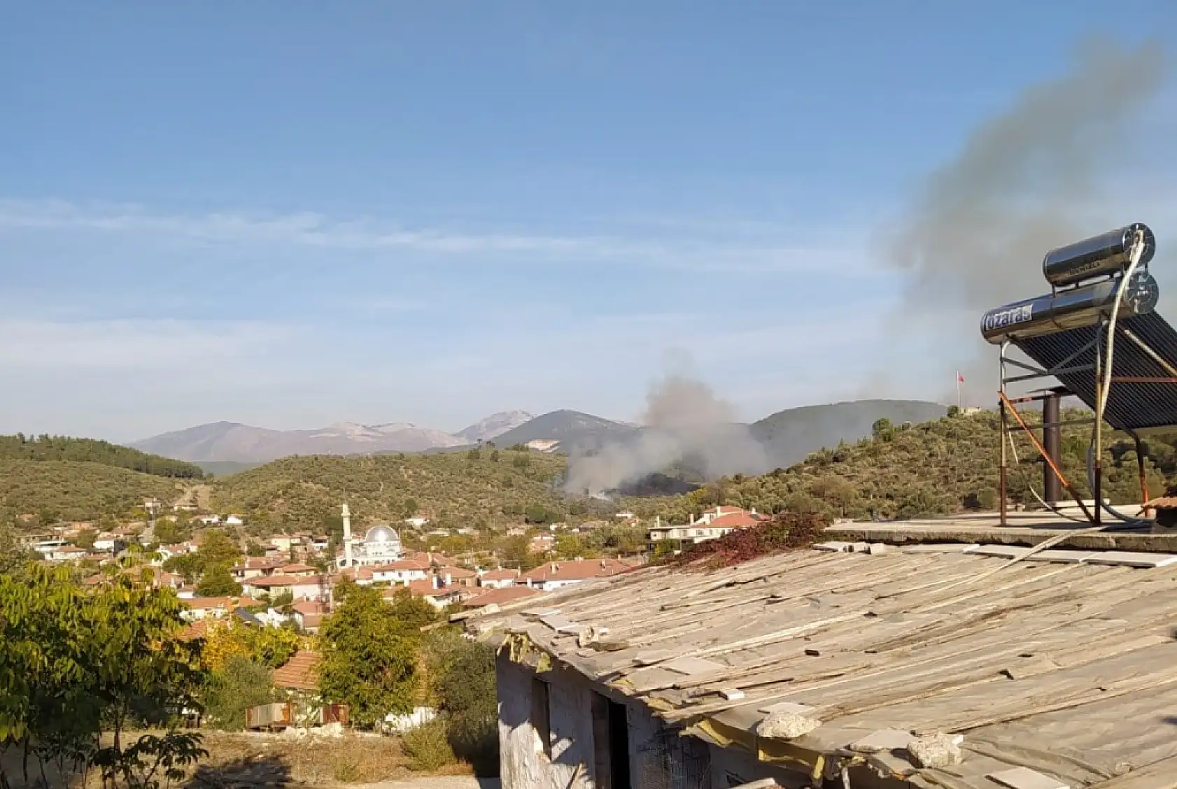 Menteşe'de orman yangını, söndürme çalışmaları sürüyor