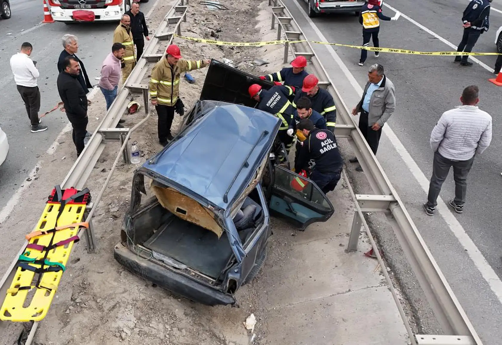 Bayram yolunda feci kaza! 1 ölü, 6 yaralı