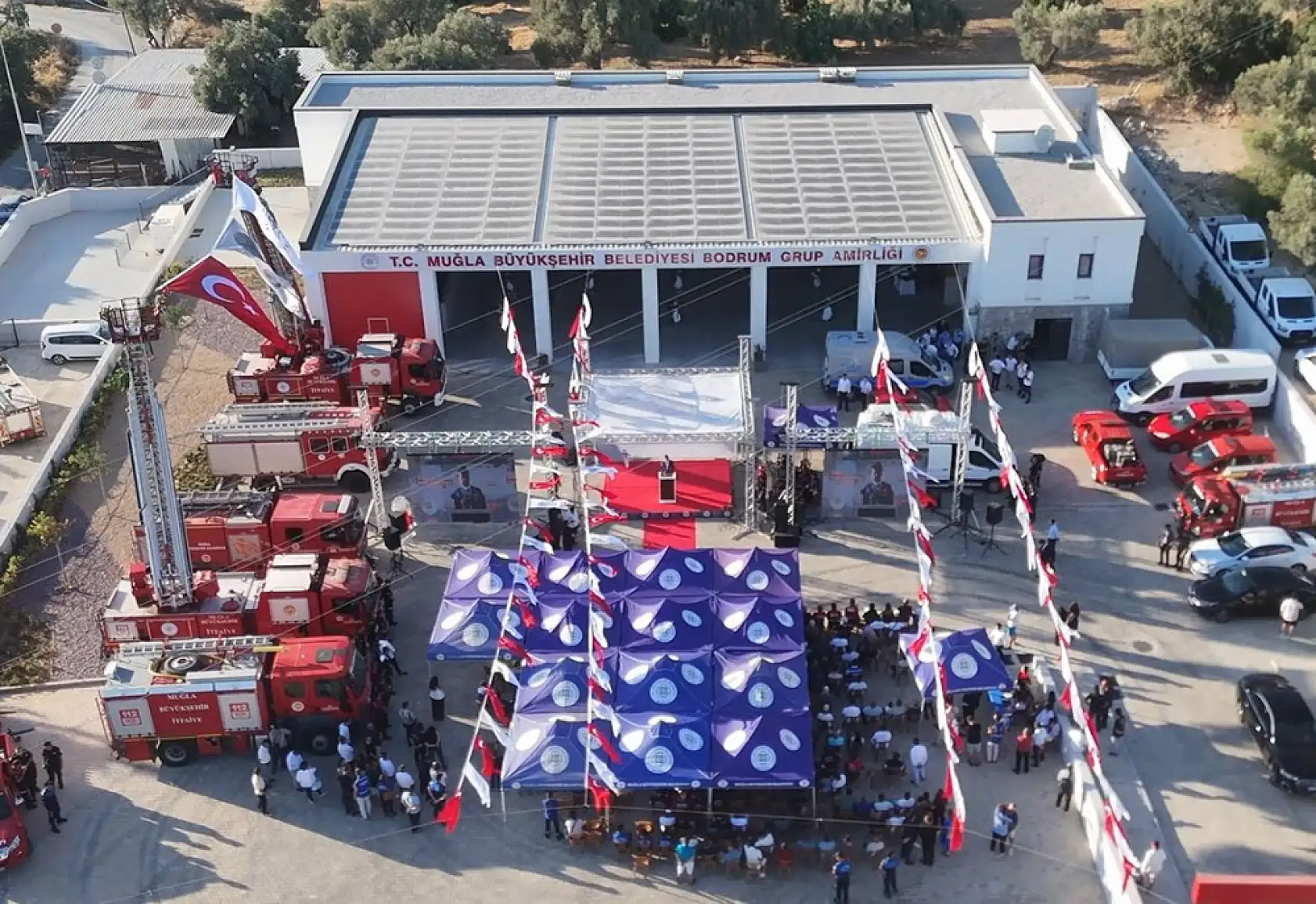 Bodrum'da Yeni İtfaiye Hizmet Binası Törenle Açıldı