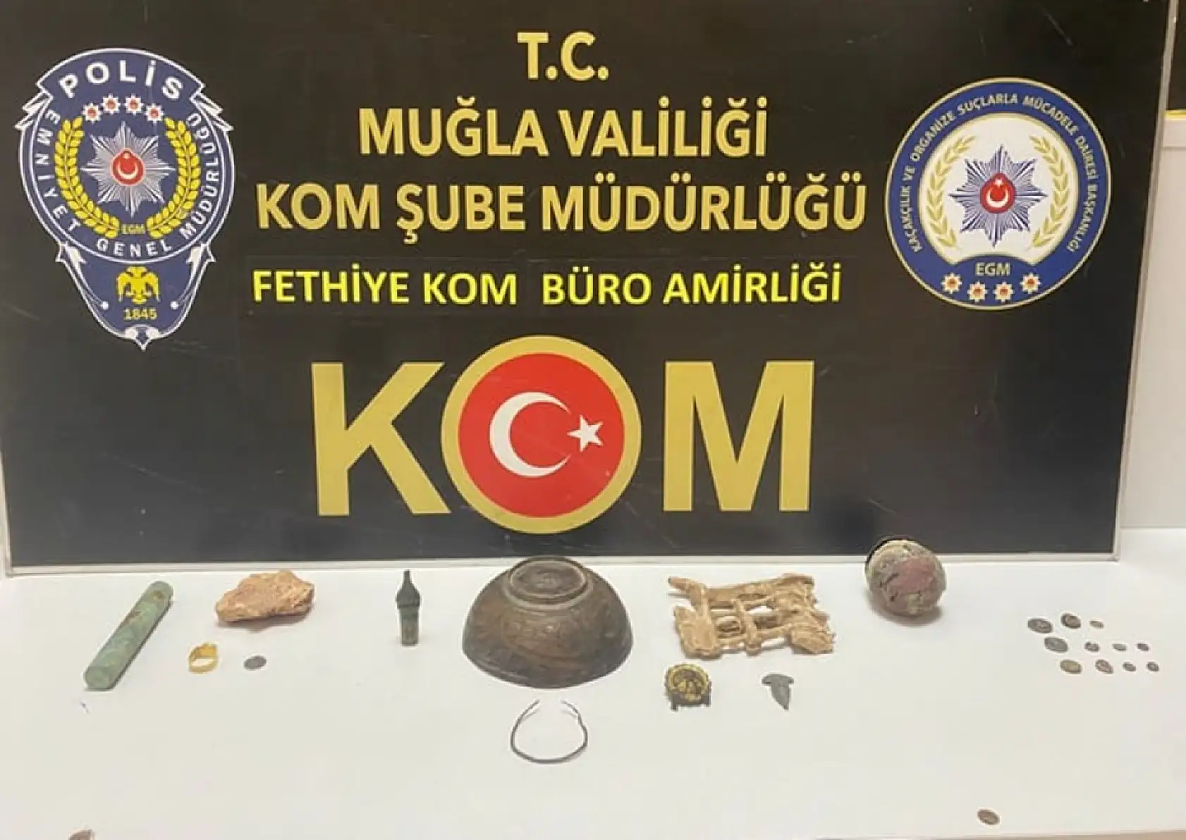 Fethiye'de tarihi eser kaçakçılığı operasyonu: 1 tutuklama