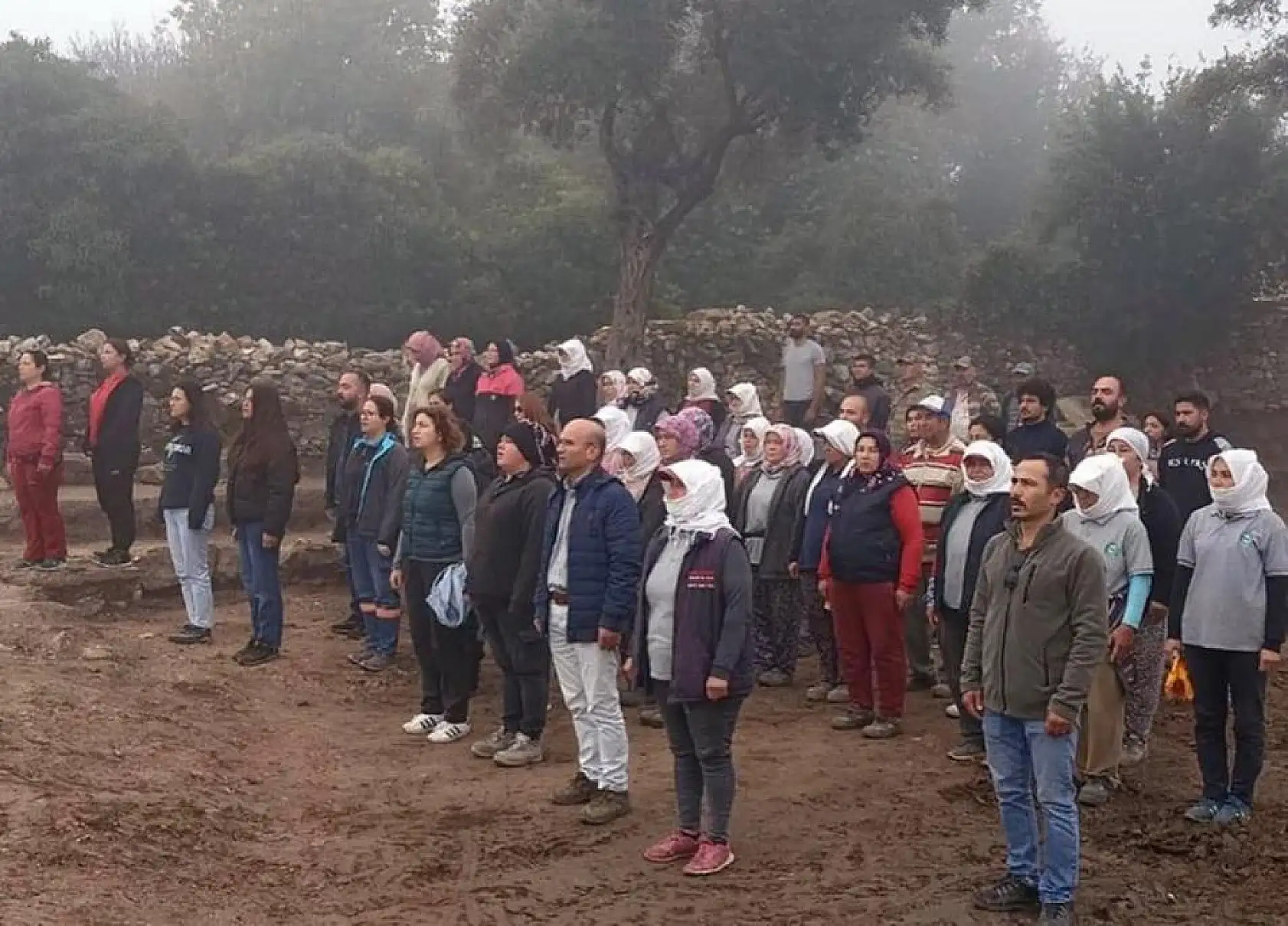 Antik kentte 10 Kasım Töreni