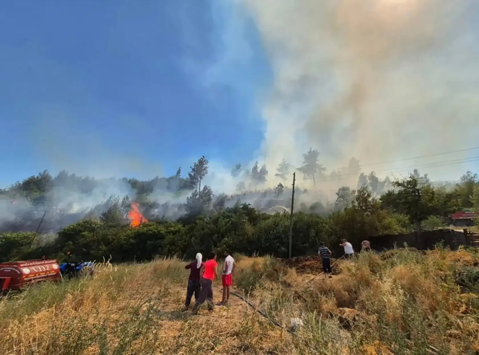 Muğla Büyükşehir'e Ait Yangın Tankerleri Görevde