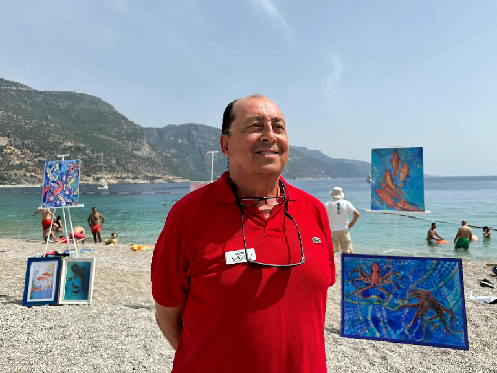 Fethiye Kumburnu'nda dev Türk bayrağı açıldı