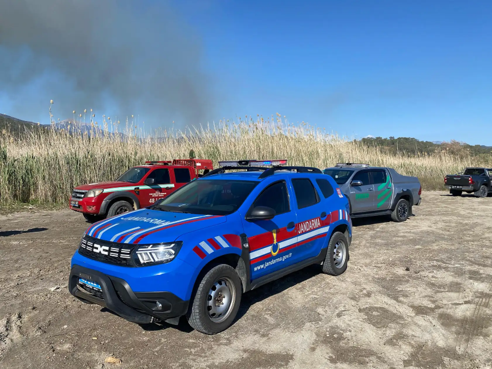 Fethiye Karaot Bölgesi'nde yangın meydana geldi