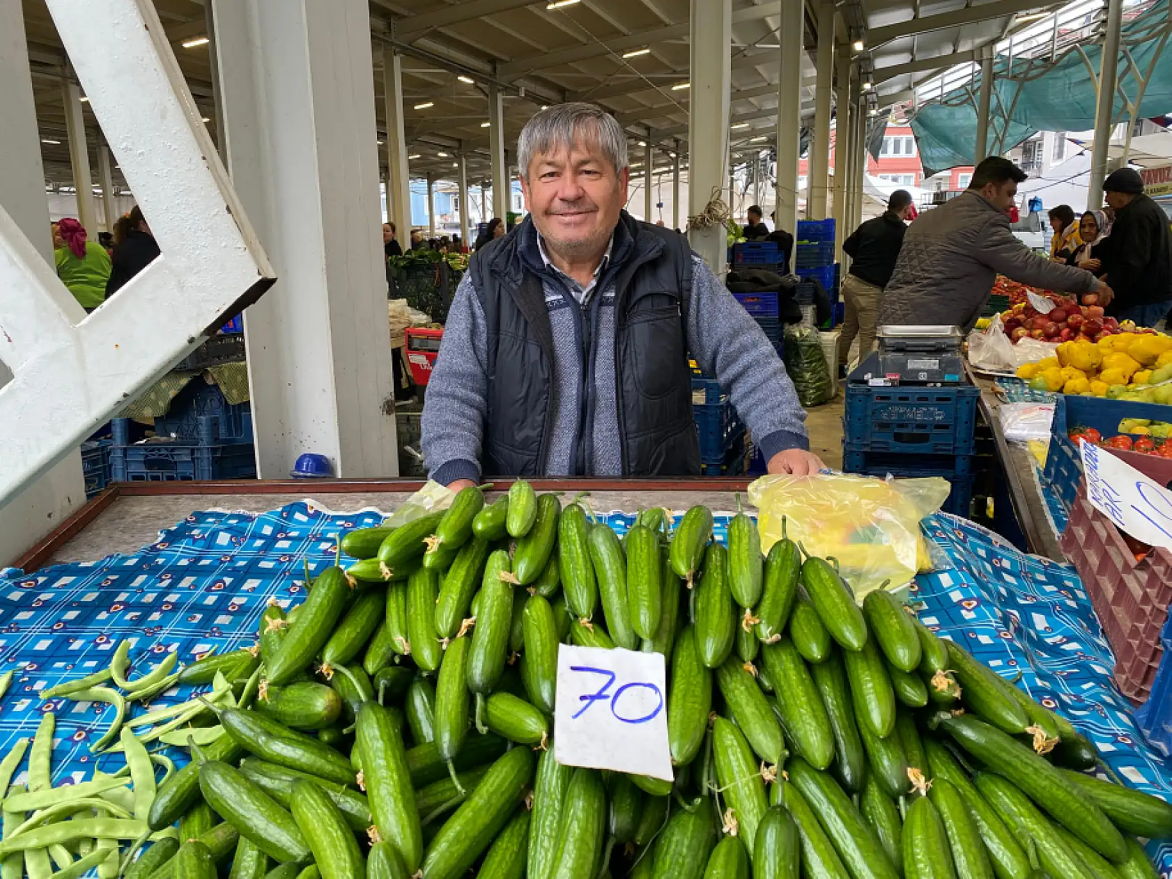 Fethiye'de Salatalık Fiyatlarındaki Artışı Pazarcı Halil Acar Açıkladı