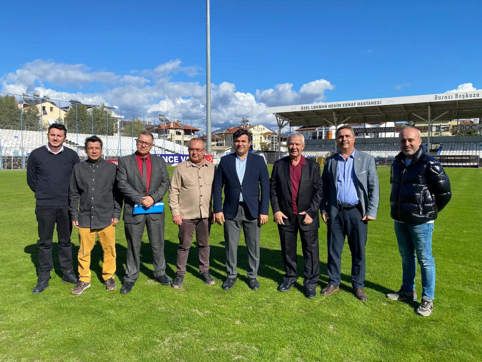 Fethiye İlçe Stadyumu'nda Betonarme Tribünü İçin İncelemelerde Bulunuldu