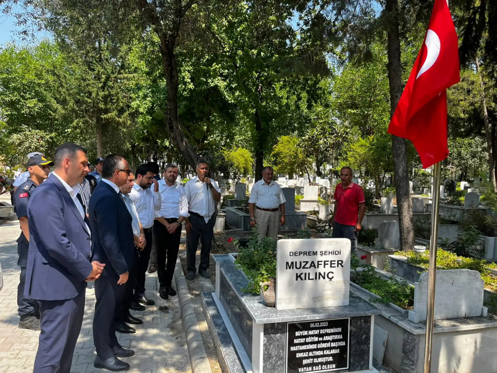 Fethiye'de 15 Temmuz'da Kaymakam Akkaya Öncülüğünde Şehitlik Ziyareti