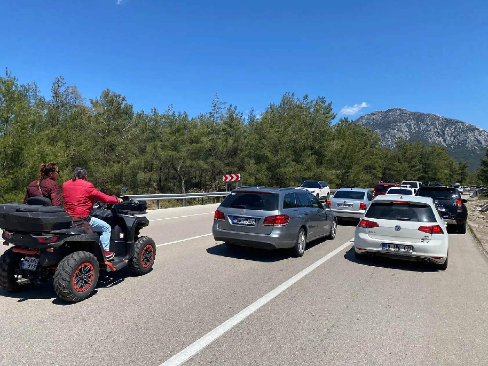 Fethiye Üzümlü Yolu'nda festival trafiği