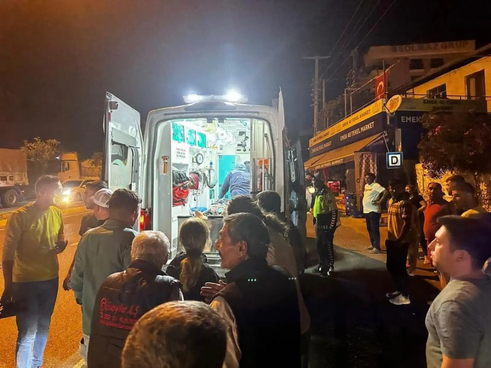 Tırın çarptığı kadın ağır yaralandı