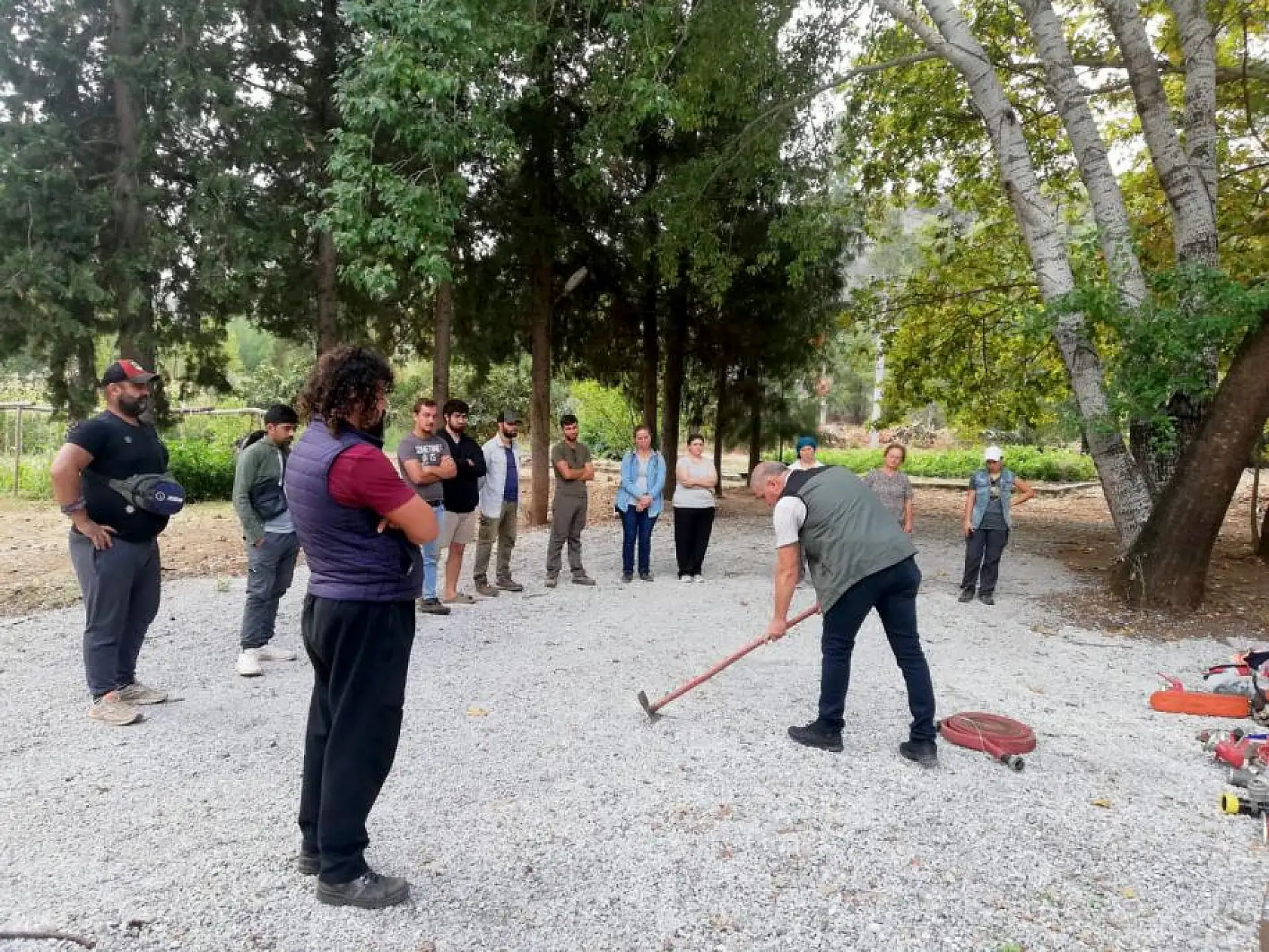 Yangın söndürme eğitimi verildi