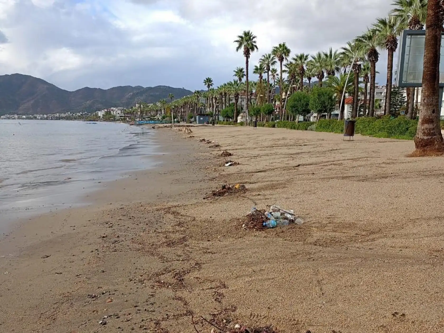 Fırtına Ardından Sahil Boyunca Temizlik