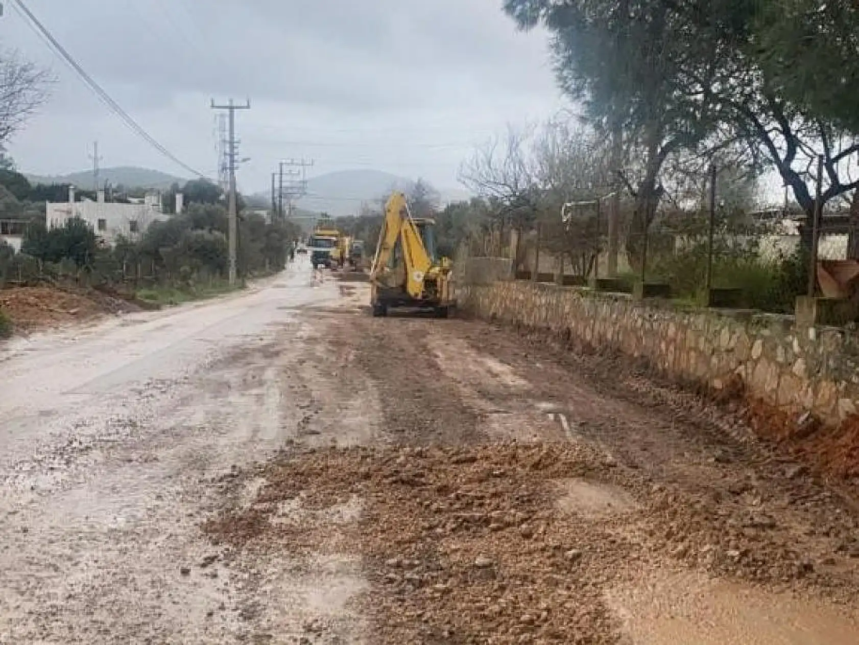 Belediye Yolda Çalışma Başlattı