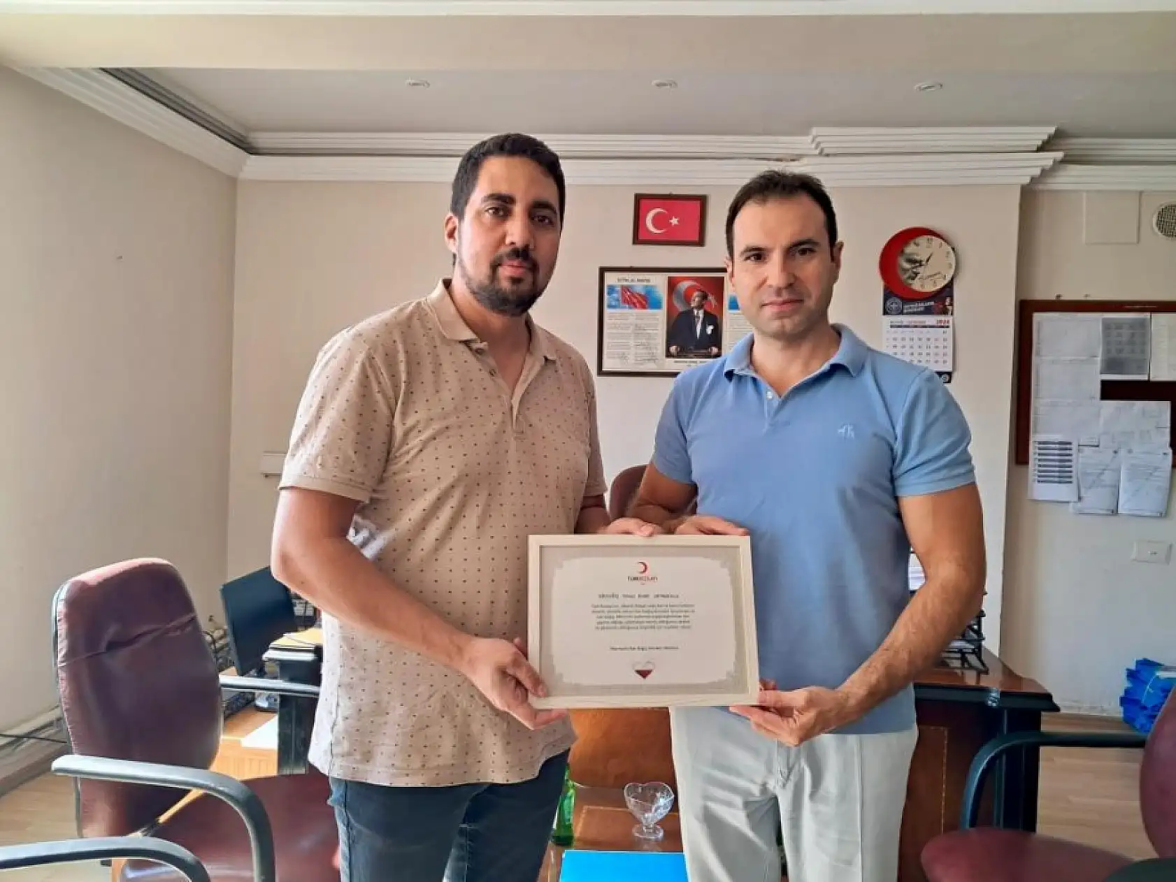 Köyceğiz'de kan bağışına destek veren öğrenciler madalyalarını aldı