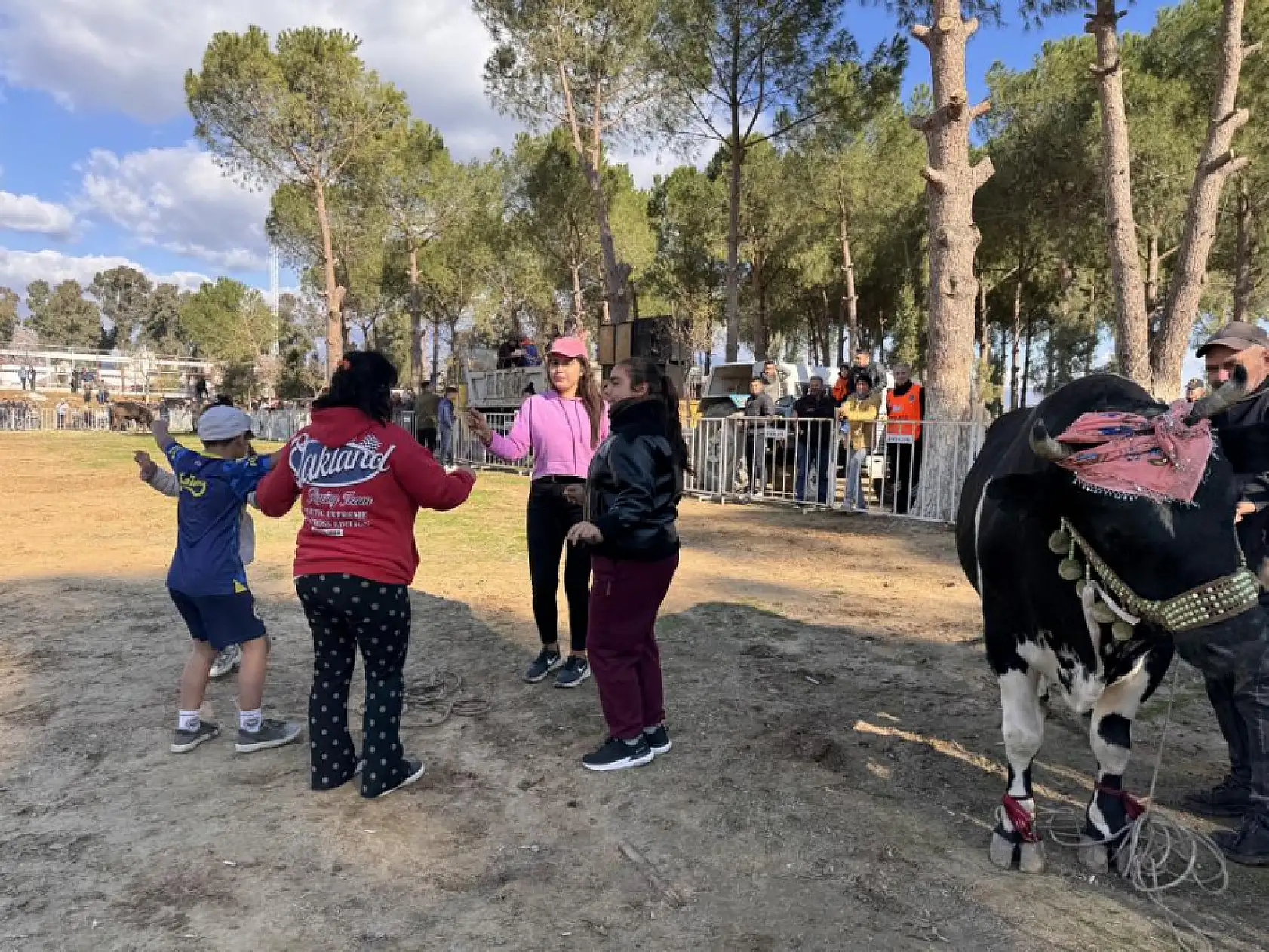 Güreşi kazanınca davul zurna eşliğinde oynadı