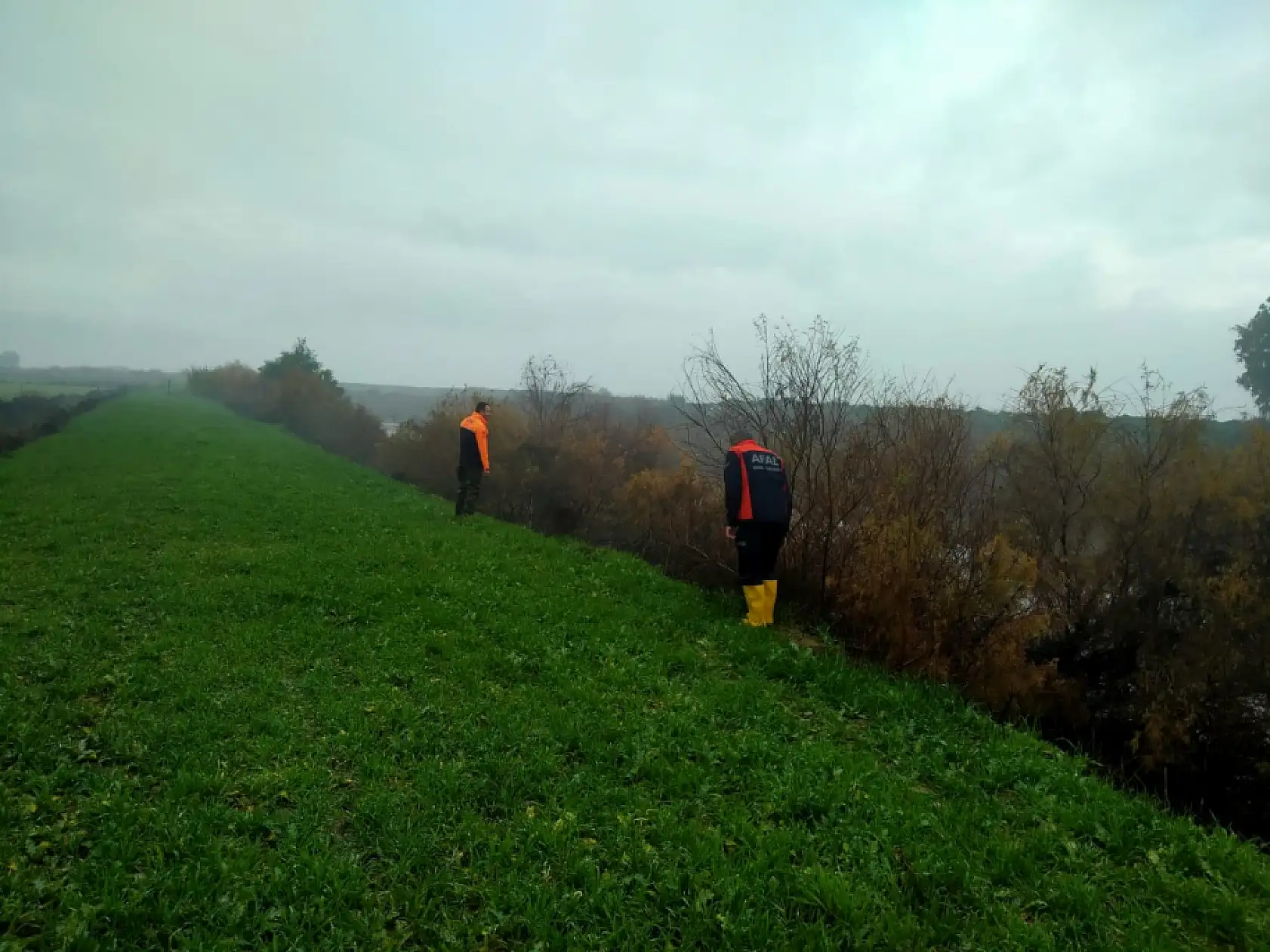 Menderes Nehri'ne düşen kişiyi bulmak için ekipler seferber oldu