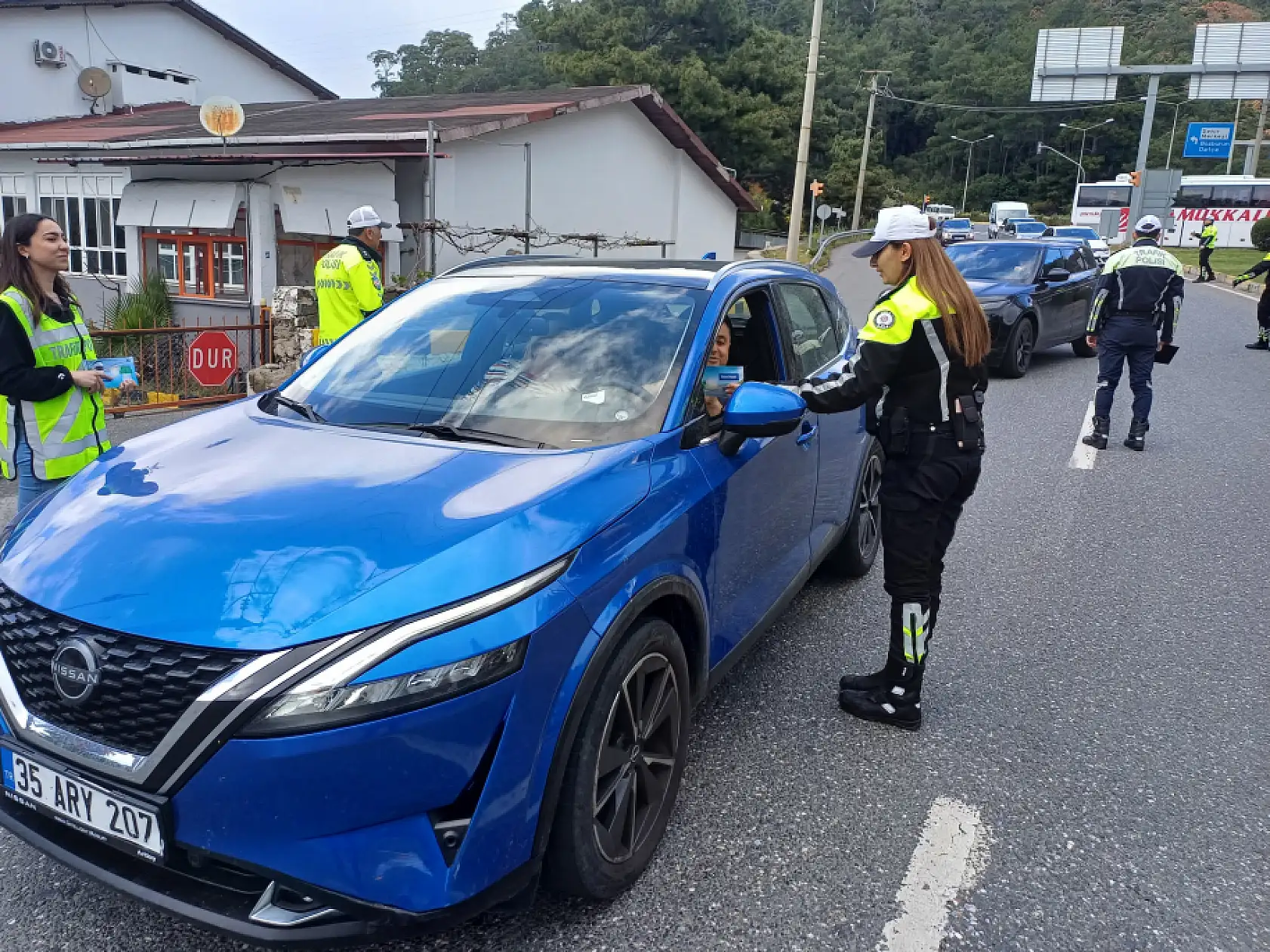 Marmaris'te trafik ekiplerinden bayram denetimi