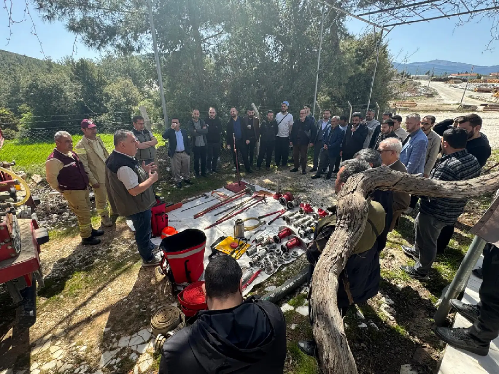 Kavaklıdere'de Müftülük personeline yangınla mücadele eğitimi