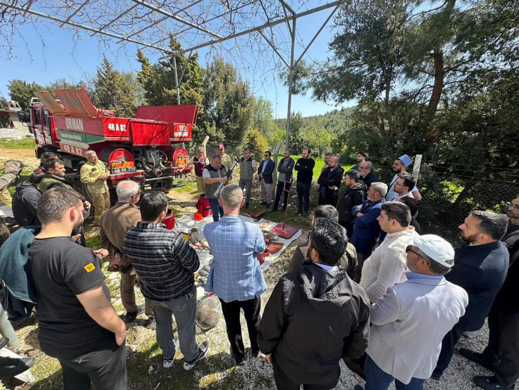 Kavaklıdere'de Müftülük personeline yangınla mücadele eğitimi