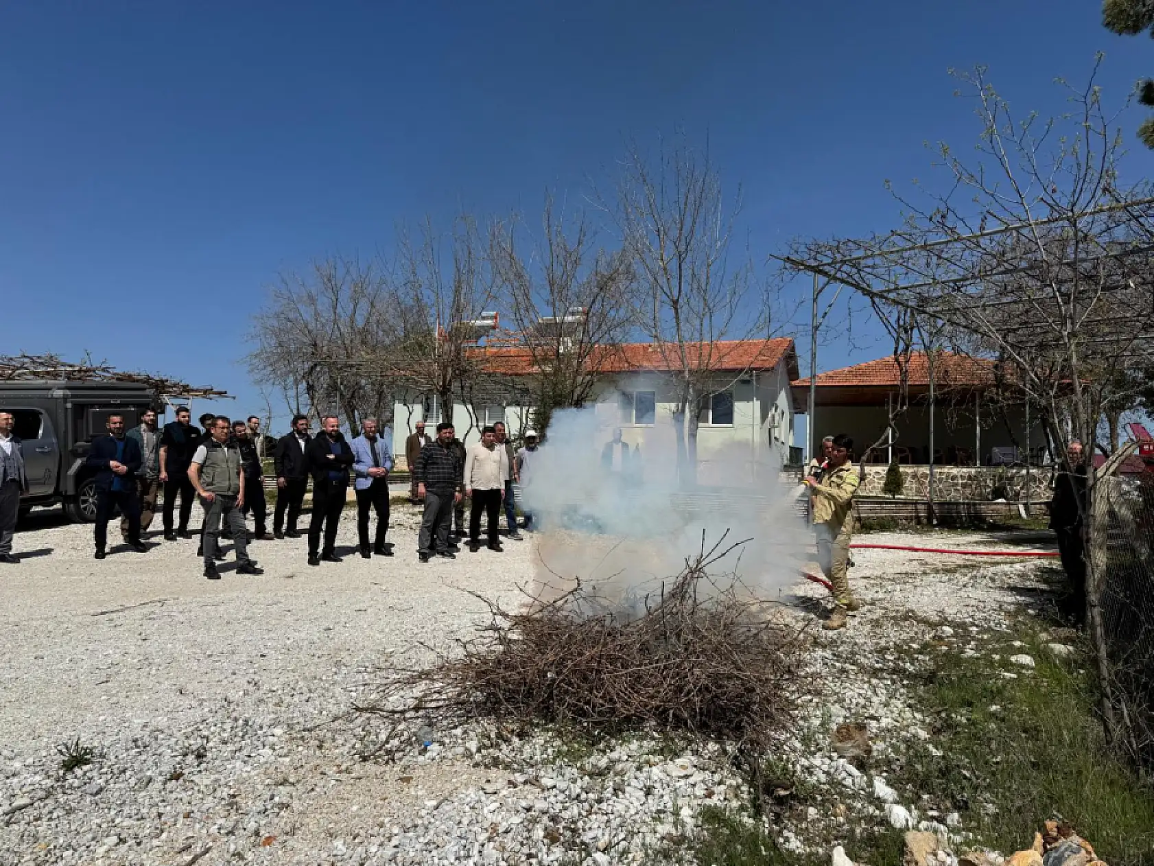 Kavaklıdere'de Müftülük personeline yangınla mücadele eğitimi
