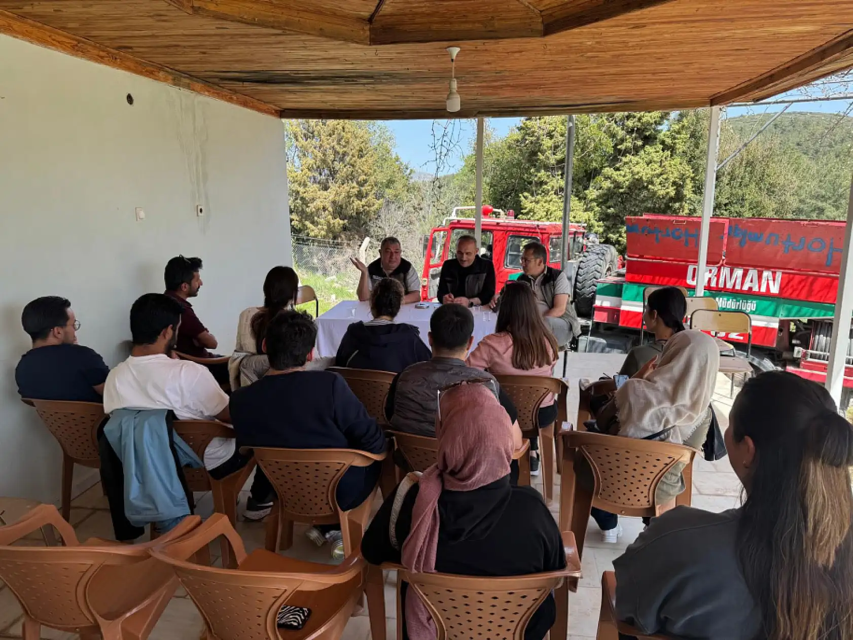 Kavaklıdere'de Müftülük personeline yangınla mücadele eğitimi