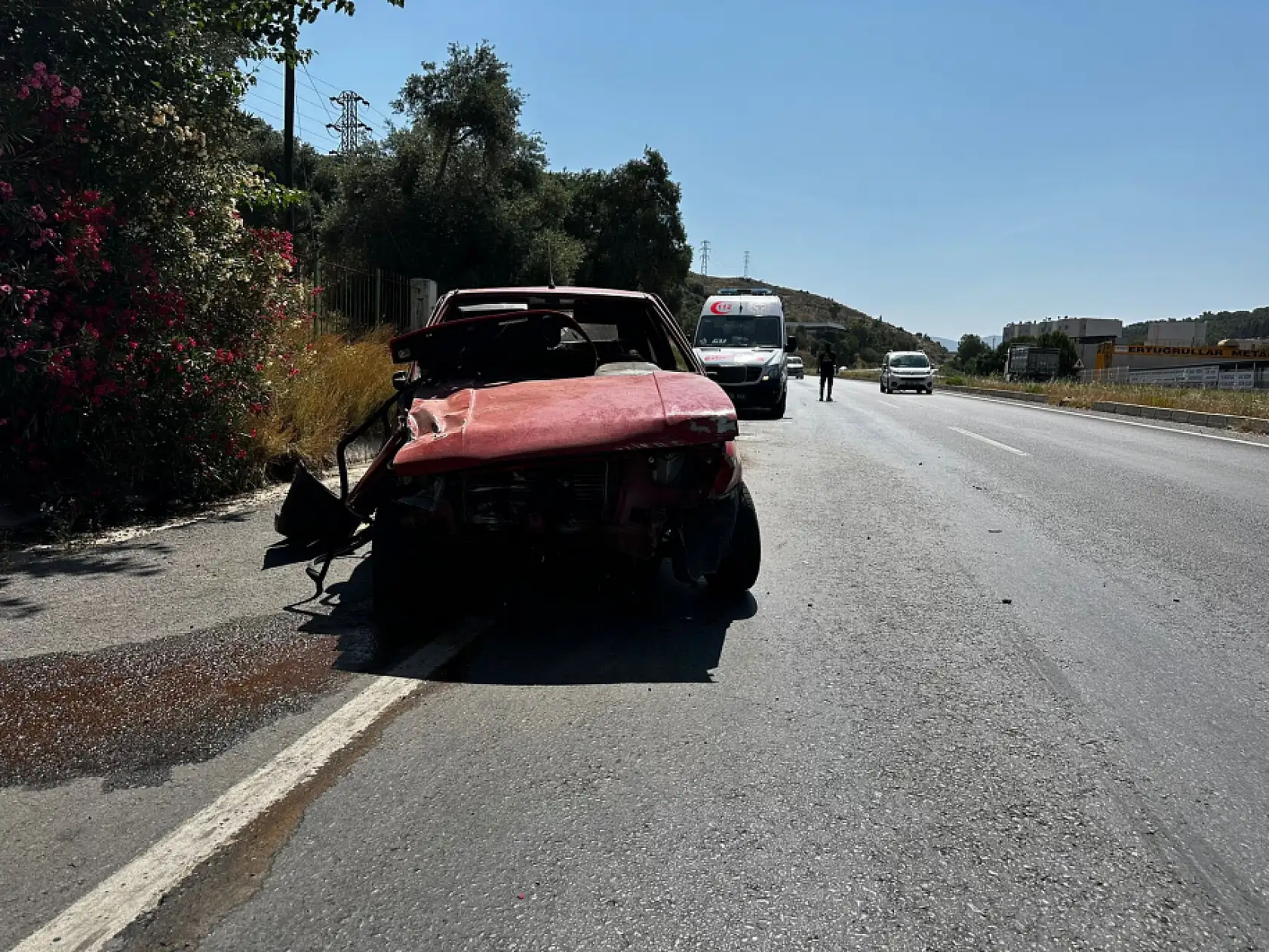 Milas'ta trafik kazası: 1 yaralı